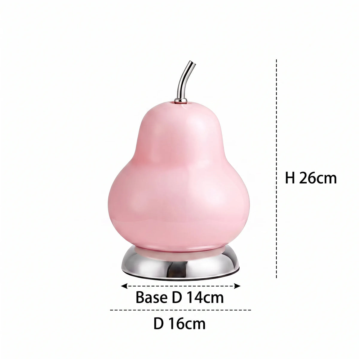 Isla Pear Portable Glass Table Lamp Rechargeable