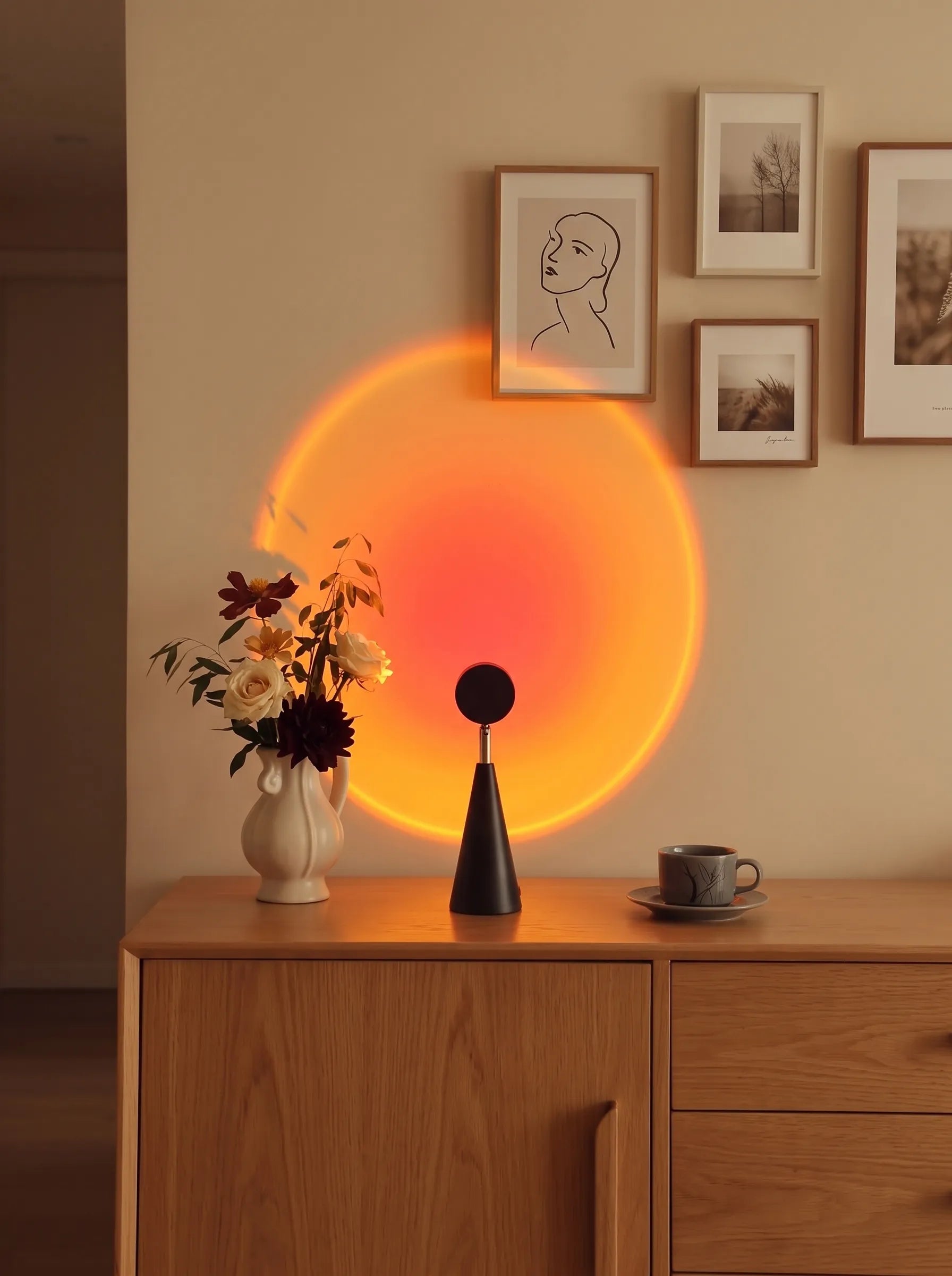Kobe Sunset Projection Table Lamp LED