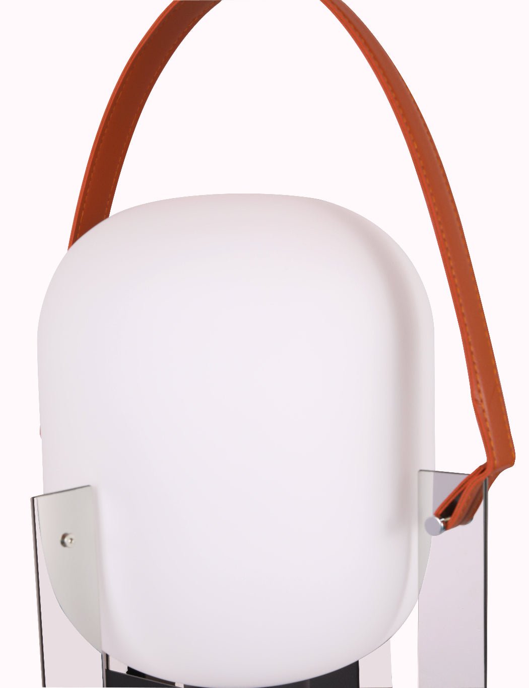 Alix Cesta Metalica Basket Lamp Modern Opal Glass & Chrome Accent Light - Homezee