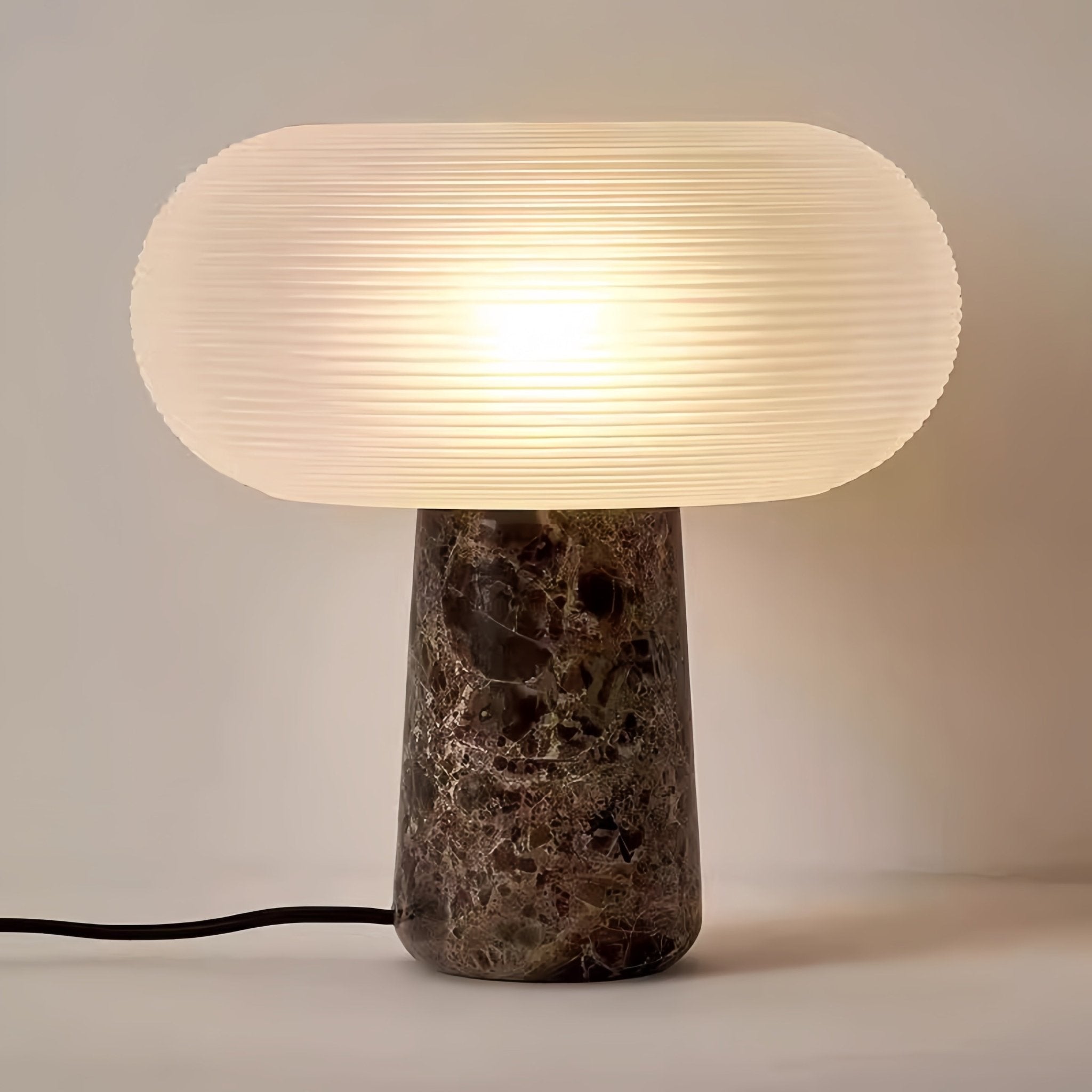 Layla Table Lamp | Frosted Ribbed Glass - Homezee
