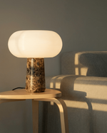 Layla Table Lamp | Frosted Ribbed Glass - Homezee