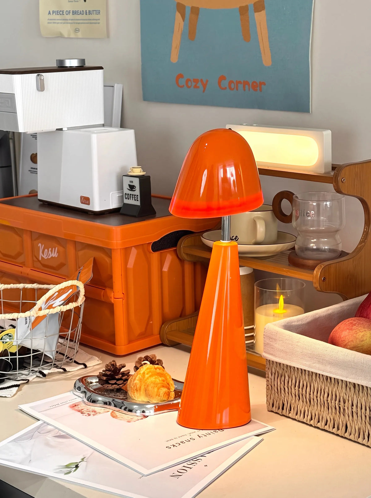 Little Red Cap Portable LED Rechargeable Table Lamp