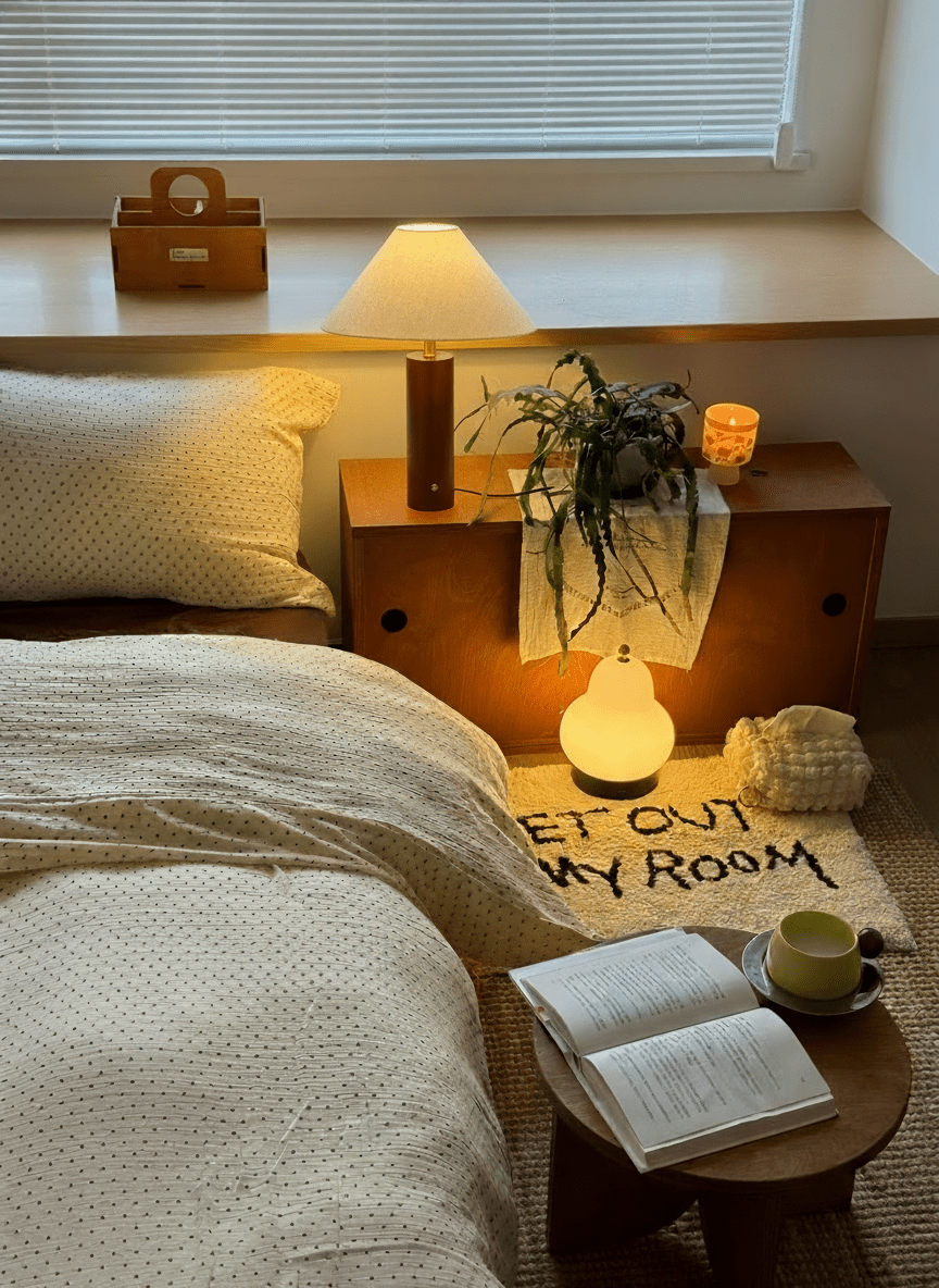 Morgan Table Lamp Japandi Wood Base Touch Lamp with Type - C Charging - Homezee