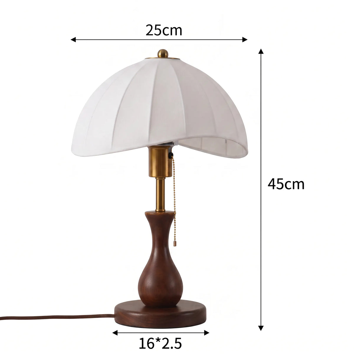 Nagoya Wooden Pull‑Chain Table Lamp