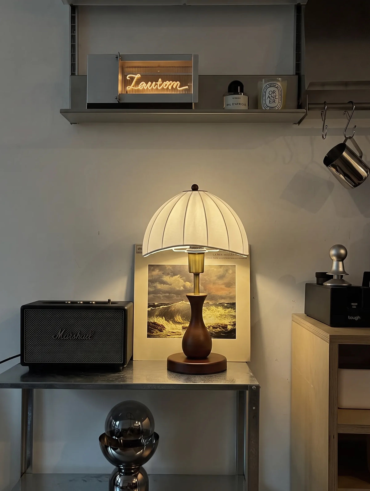 Nagoya Wooden Pull‑Chain Table Lamp