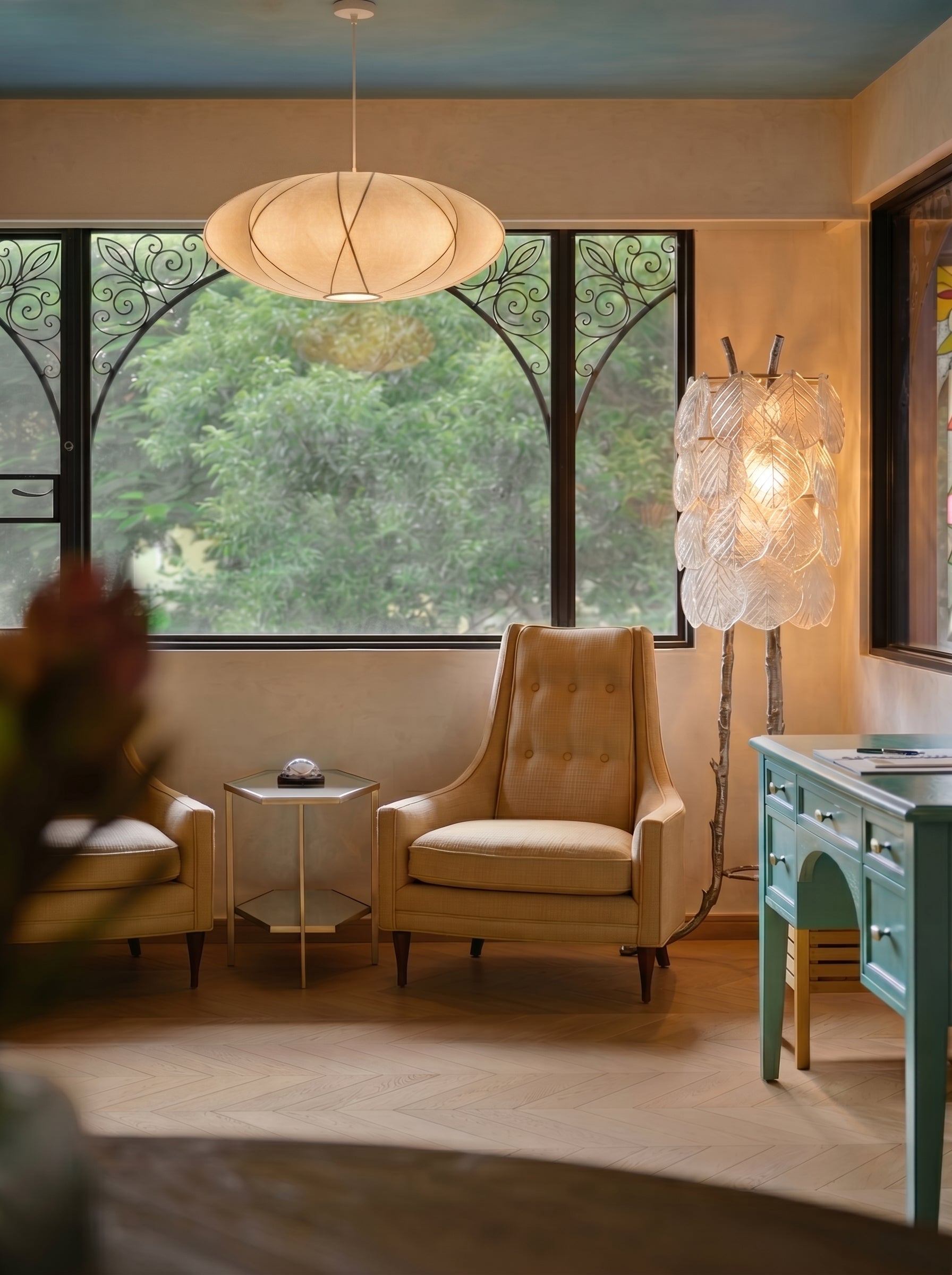Nelson Bubble Saucer Criss Cross Retro Pendant Light