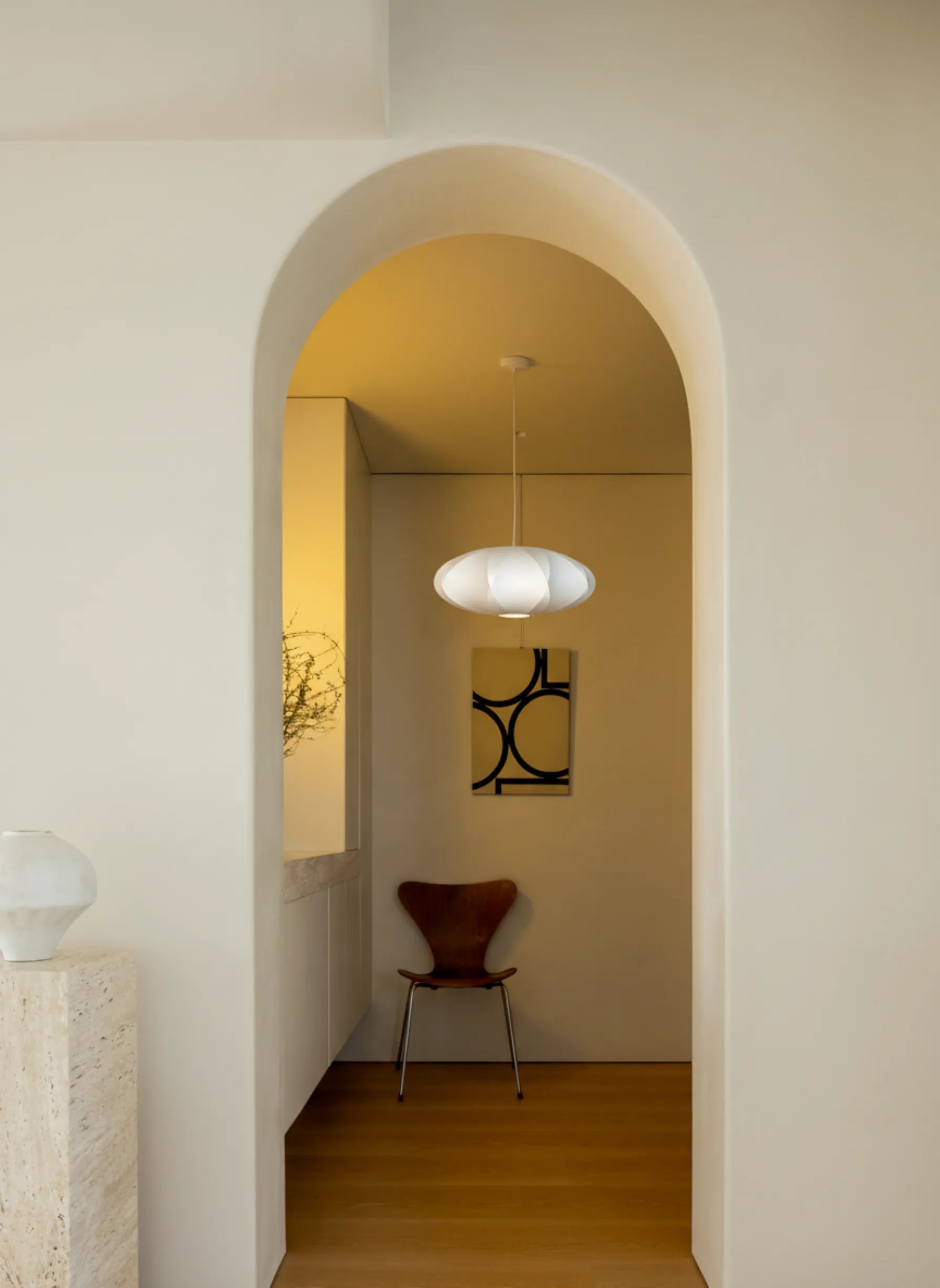 Nelson Bubble Saucer Criss Cross Retro Pendant Light