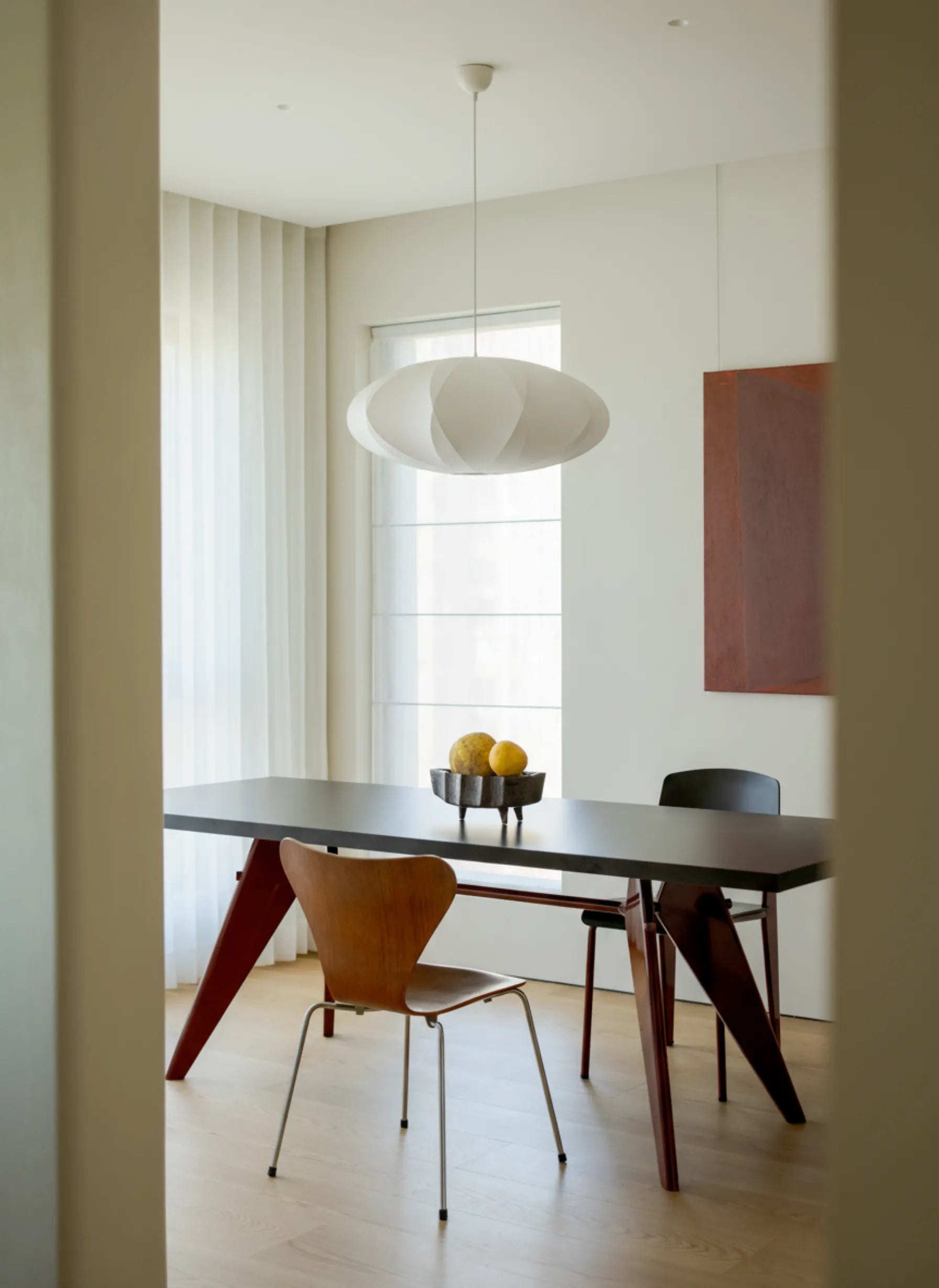 Nelson Bubble Saucer Criss Cross Retro Pendant Light