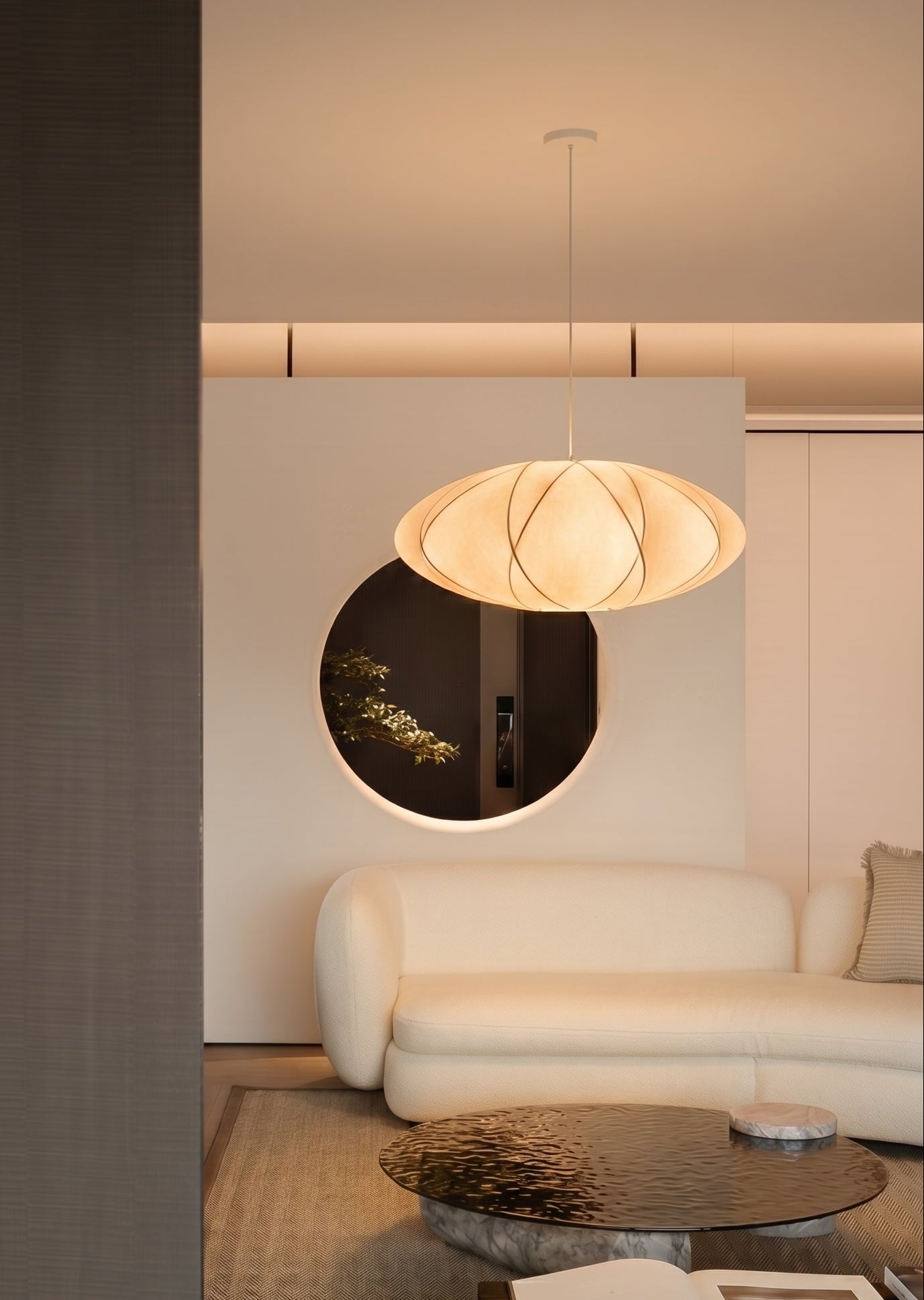 Nelson Bubble Saucer Criss Cross Retro Pendant Light