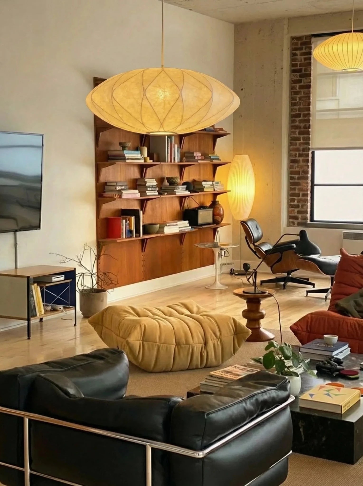 Nelson Bubble Saucer Criss Cross Pendant Lamp - Homezee