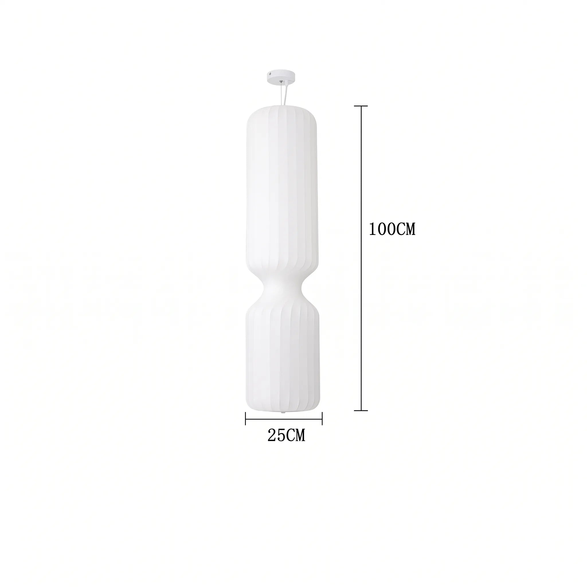 Nelson Cylinder Pleated Silk LED Pendant Light / Floor Lamp