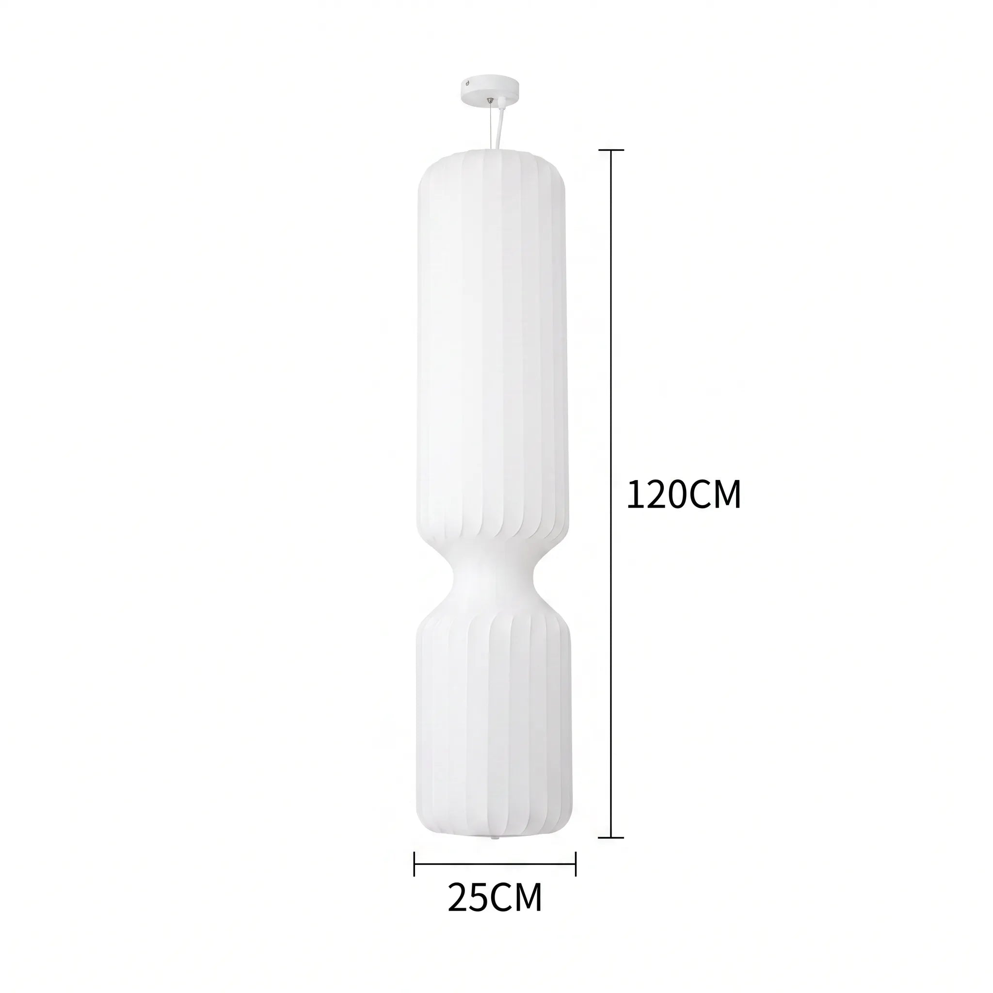 Nelson Cylinder Pleated Silk LED Pendant Light / Floor Lamp