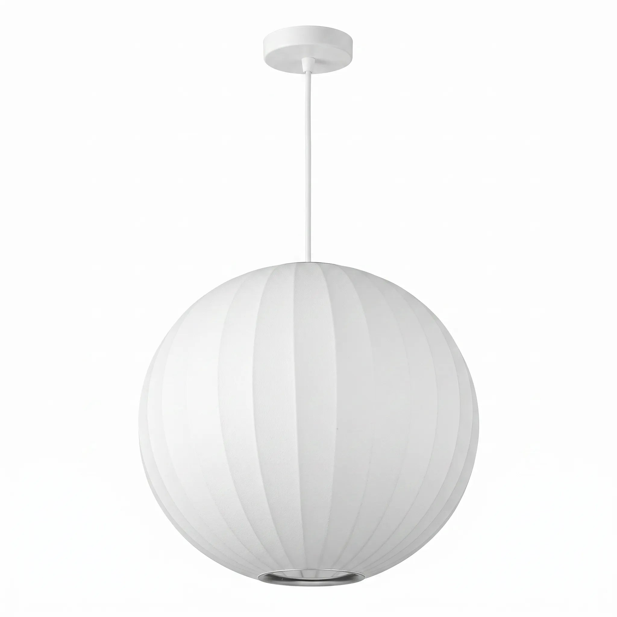 Nelson Lantern Orb Round Silk Pendant Light
