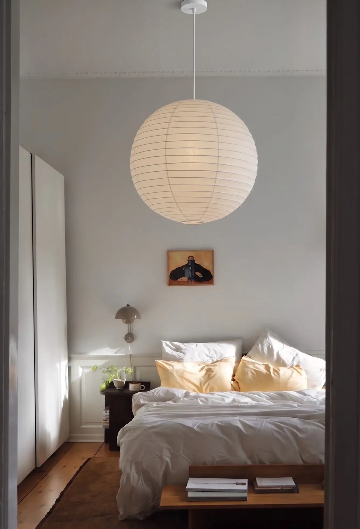 Nelson Lantern Orb Round Silk Pendant Light