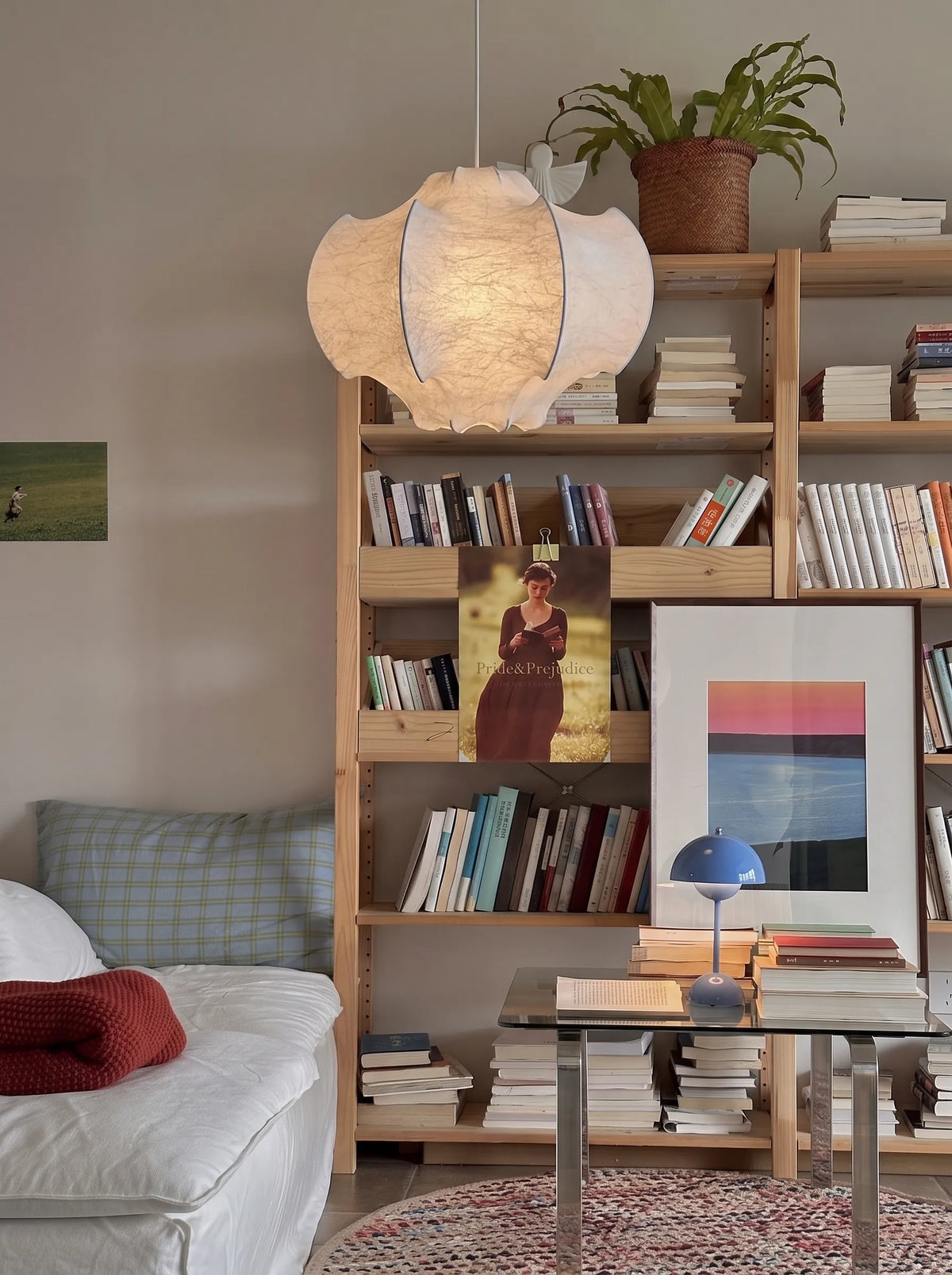 Nelson Lantern Silk Wabi-Sabi Pendant Light
