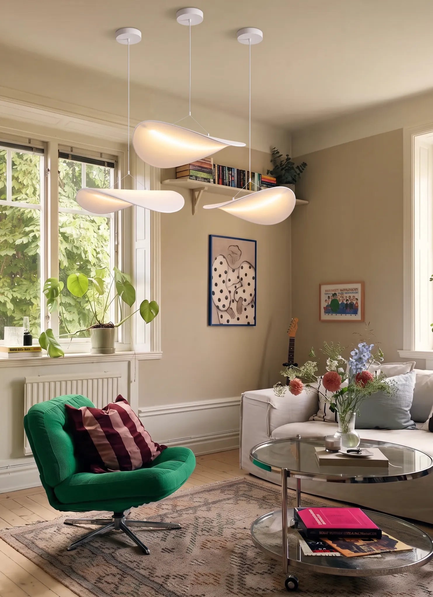 Nelson Leaf Hanging Japandi LED Pendant Light