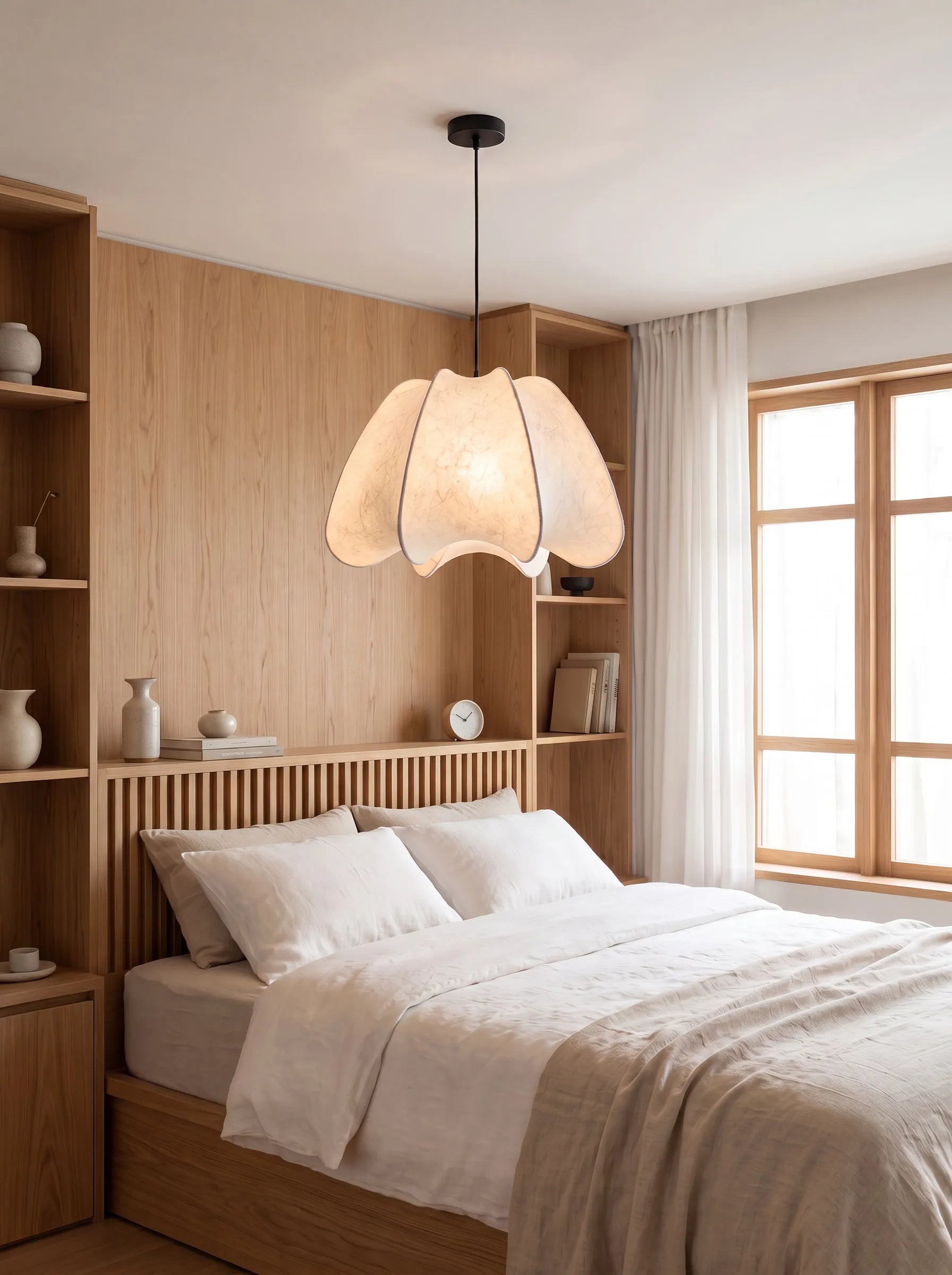 Nelson Silk Petal Bubble Japandi Pendant Light