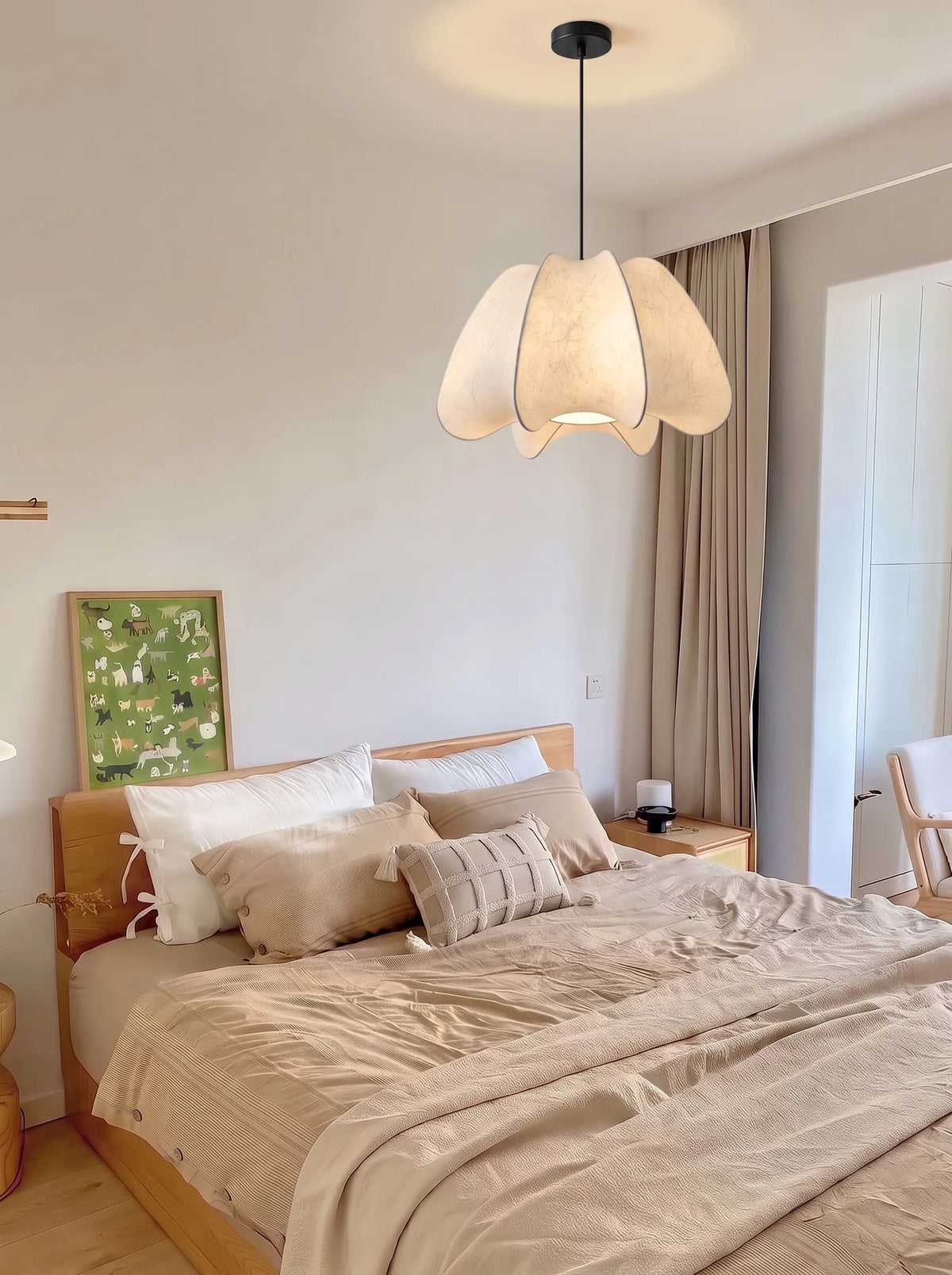 Nelson Silk Petal Bubble Japandi Pendant Light