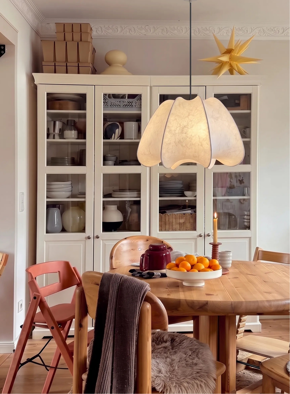 Nelson Silk Petal Bubble Japandi Pendant Light