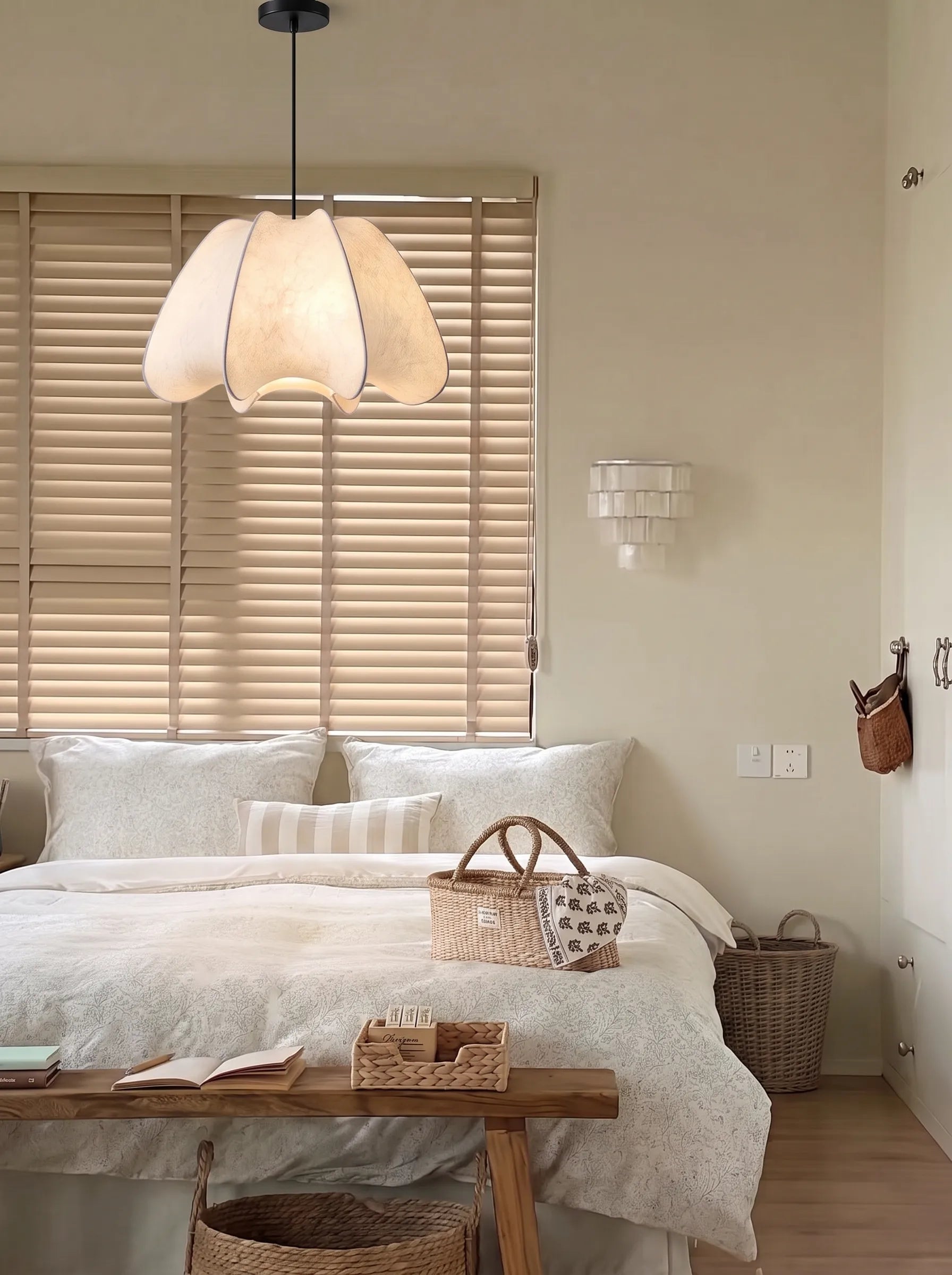 Nelson Silk Petal Bubble Japandi Pendant Light