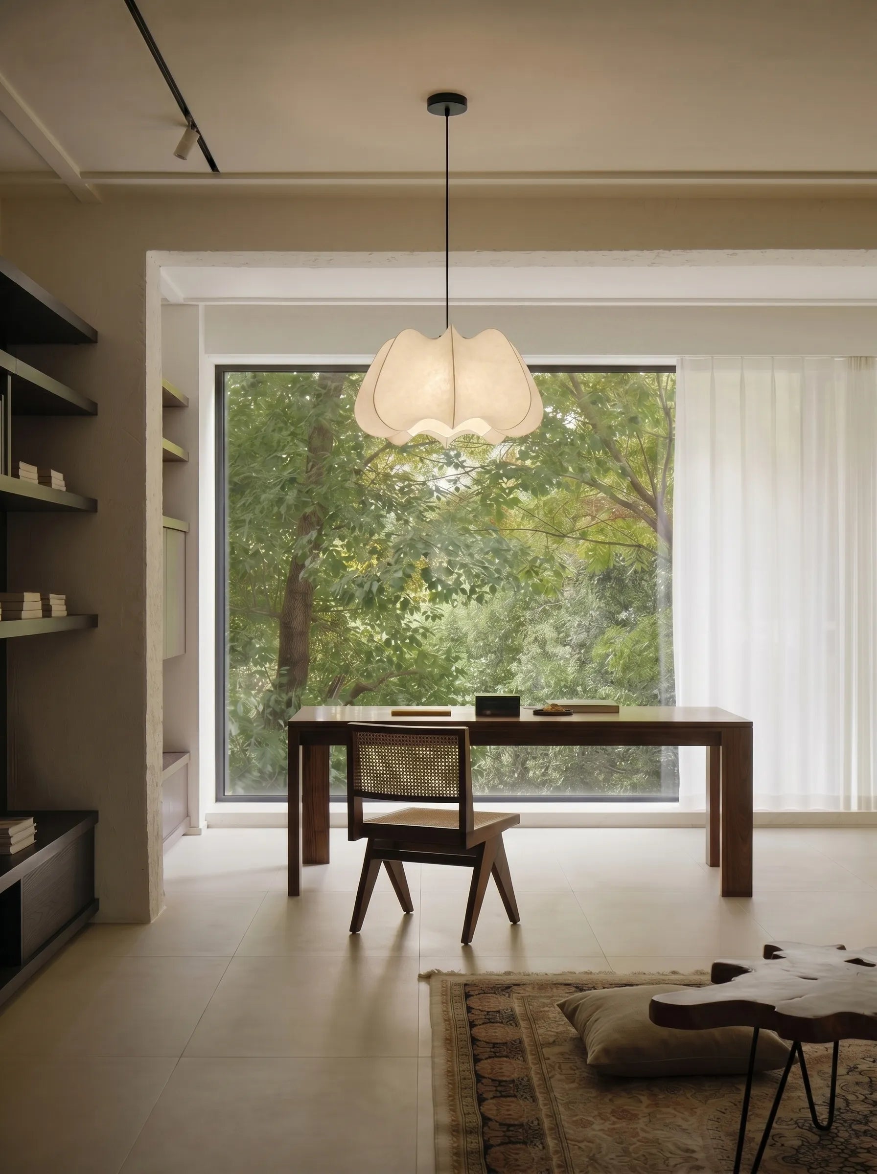 Nelson Silk Petal Bubble Japandi Pendant Light