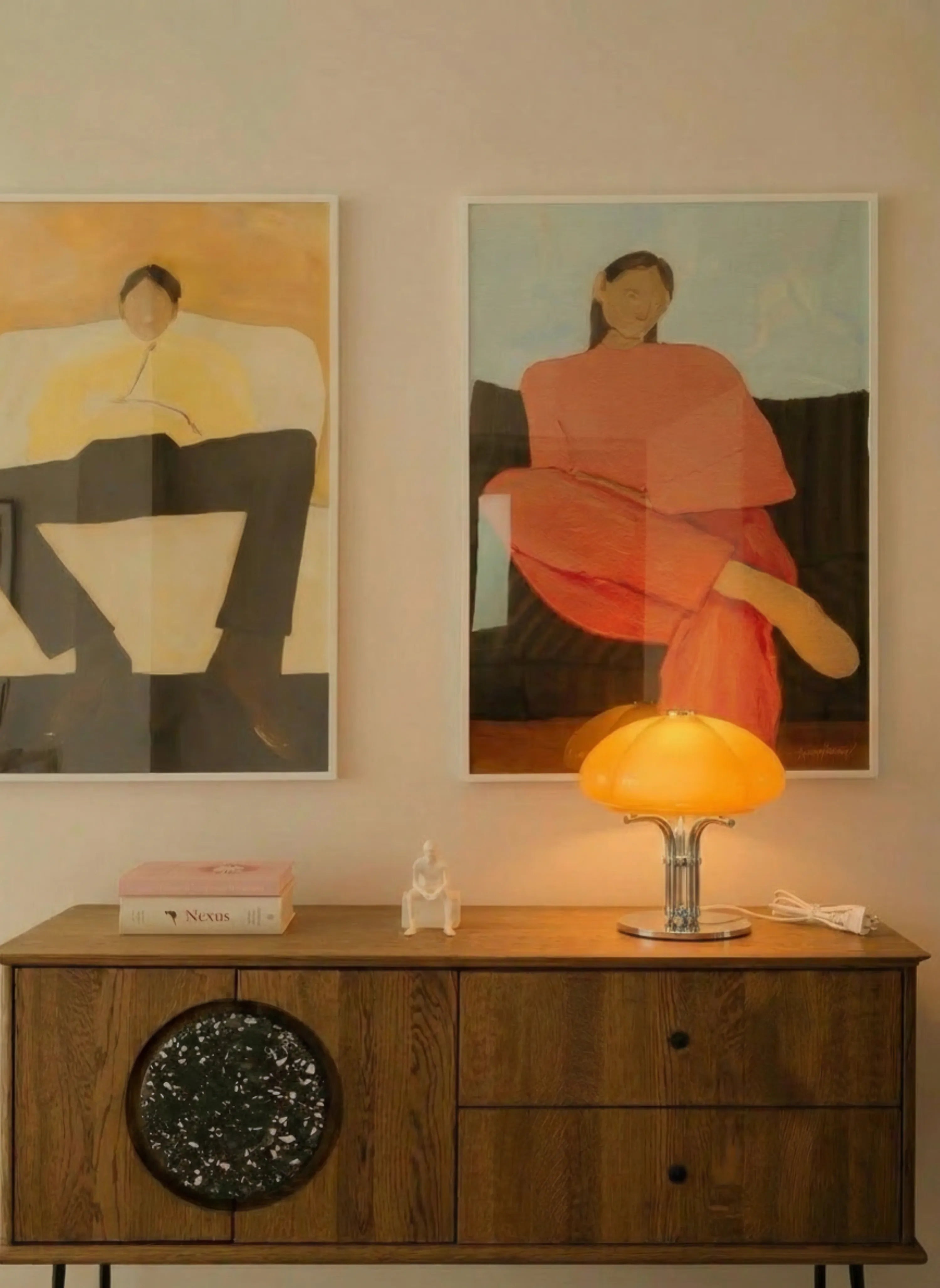 Nordic Bauhaus Pumpkin Table Lamp | Touch Dimmable