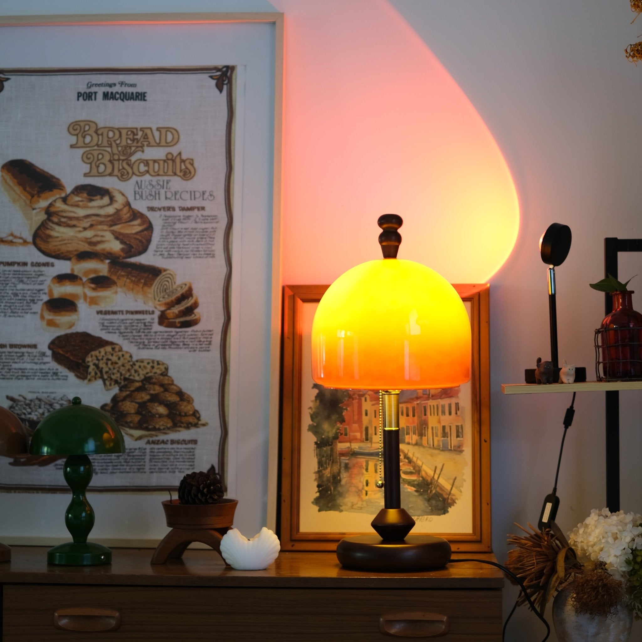 Olivia Bell Table Lamp | Pull Chain Switch - Homezee