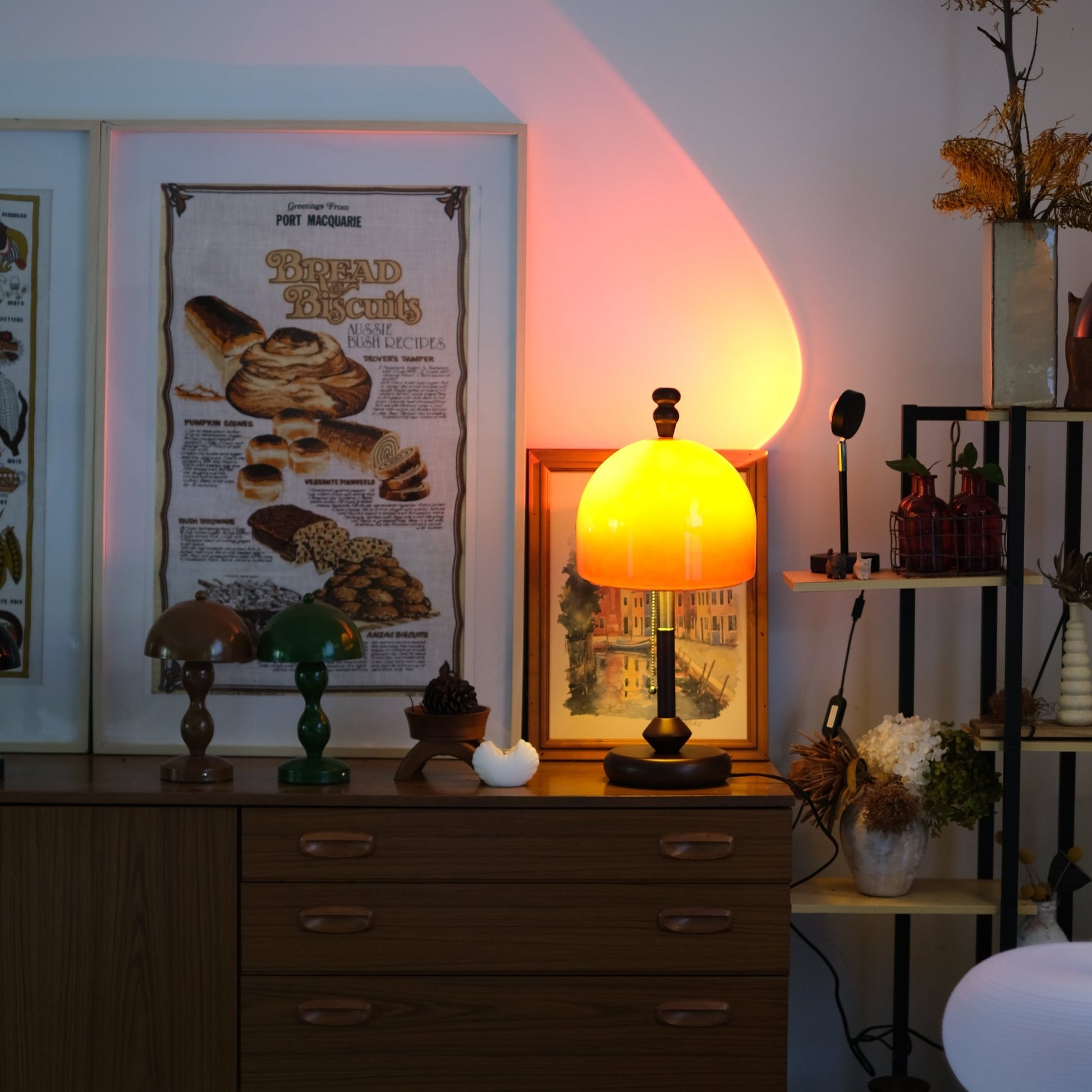 Olivia Bell Table Lamp | Pull Chain Switch - Homezee