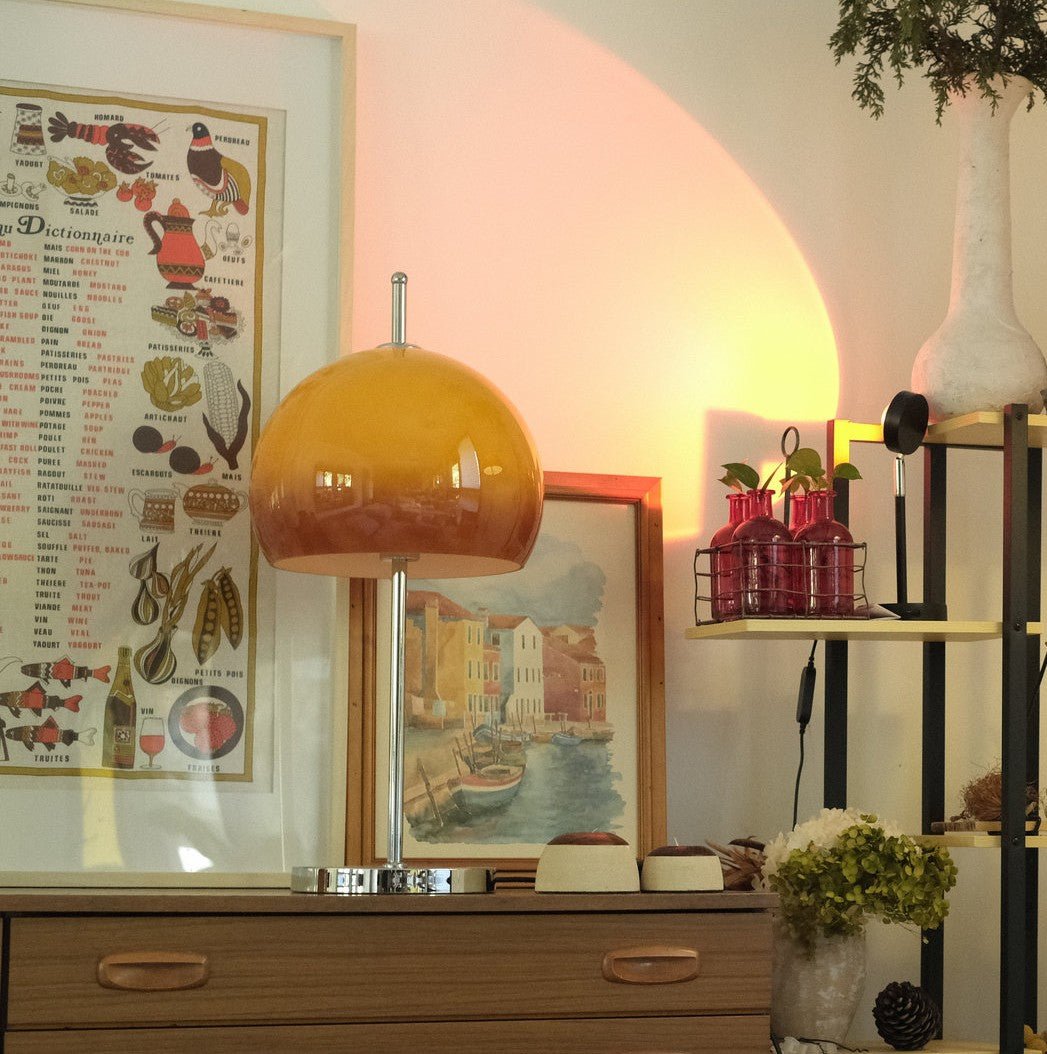 Olivia Mushroom Table Lamp| Gradient Glass - Homezee