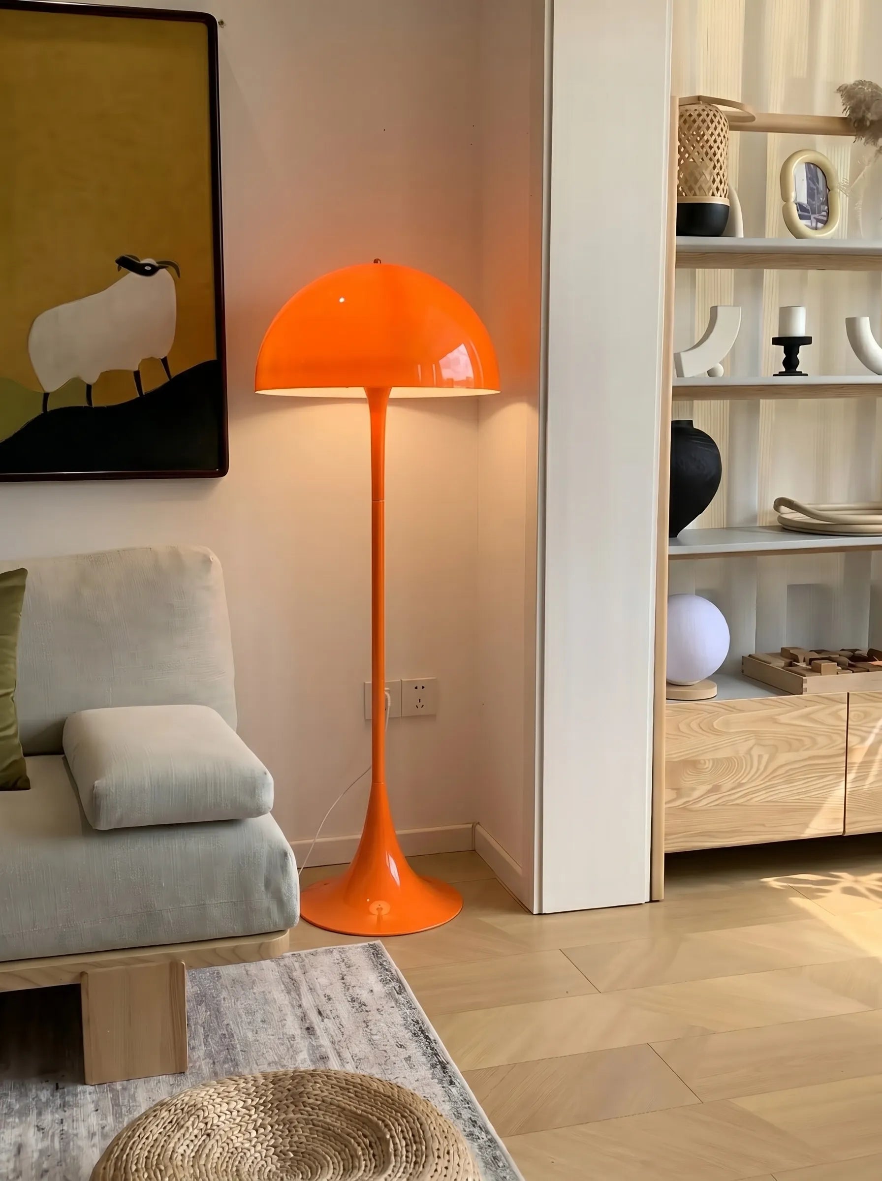 Panella Modern Retro Mushroom Dome Floor Lamp