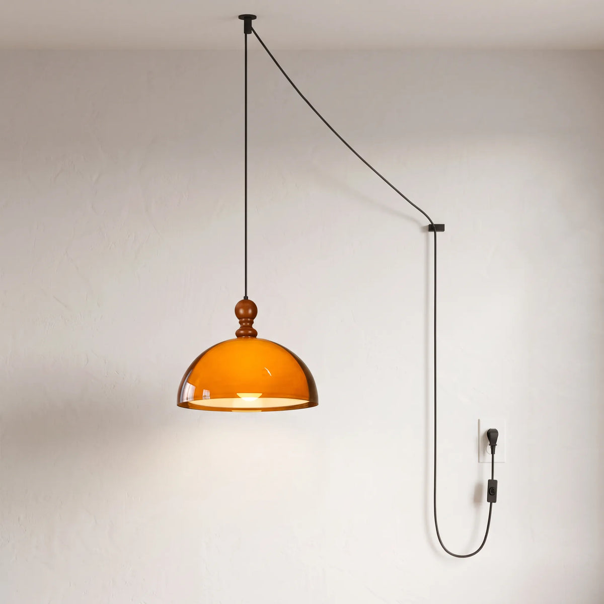 Coby Modern Pendant Lights Woodgrain