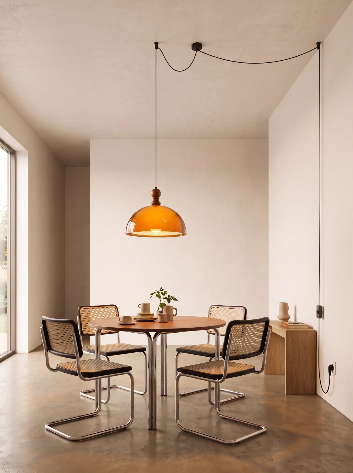 Coby Modern Pendant Lights Woodgrain
