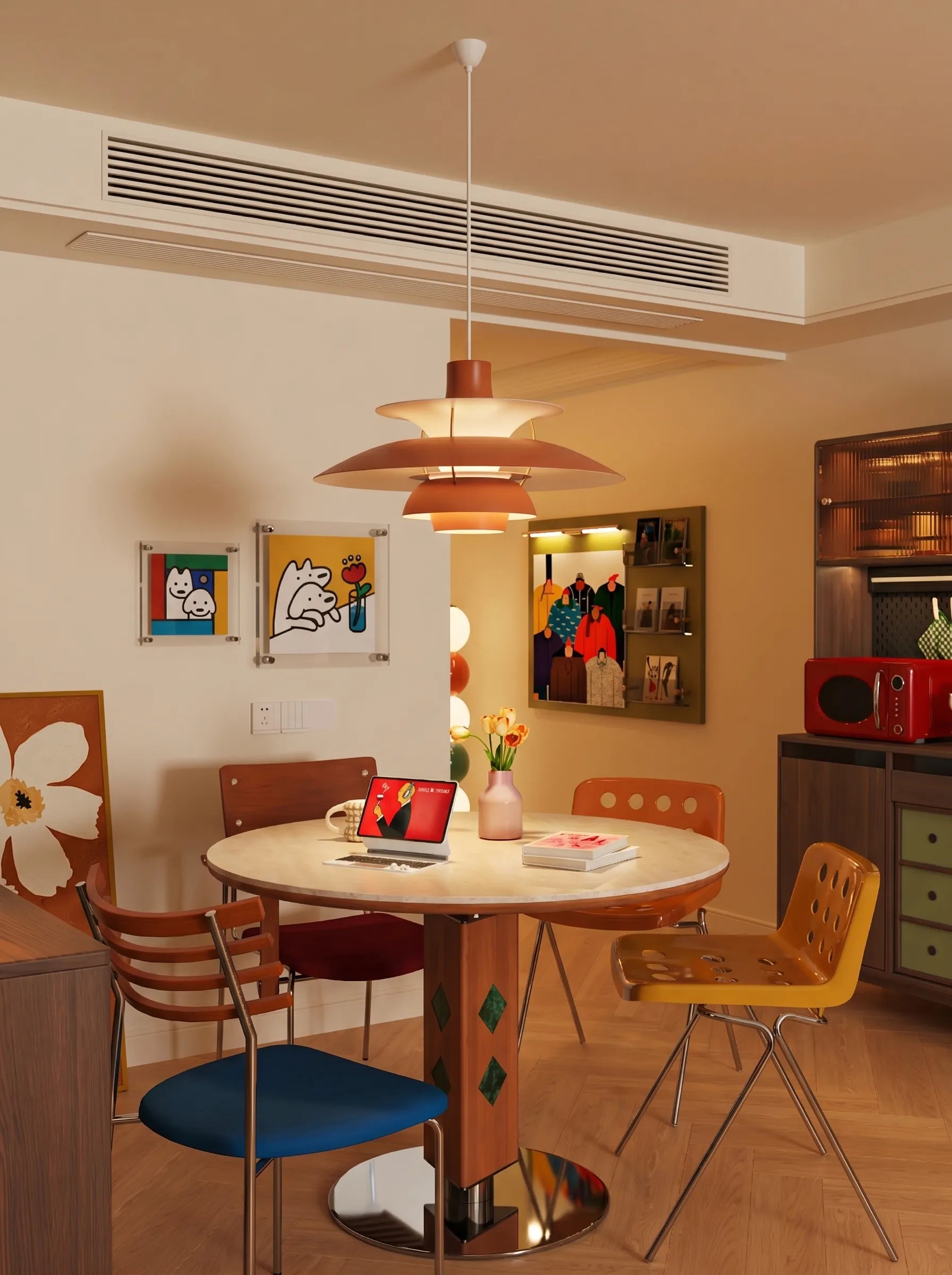 Poulsen Multi-Tiered Pendant Light