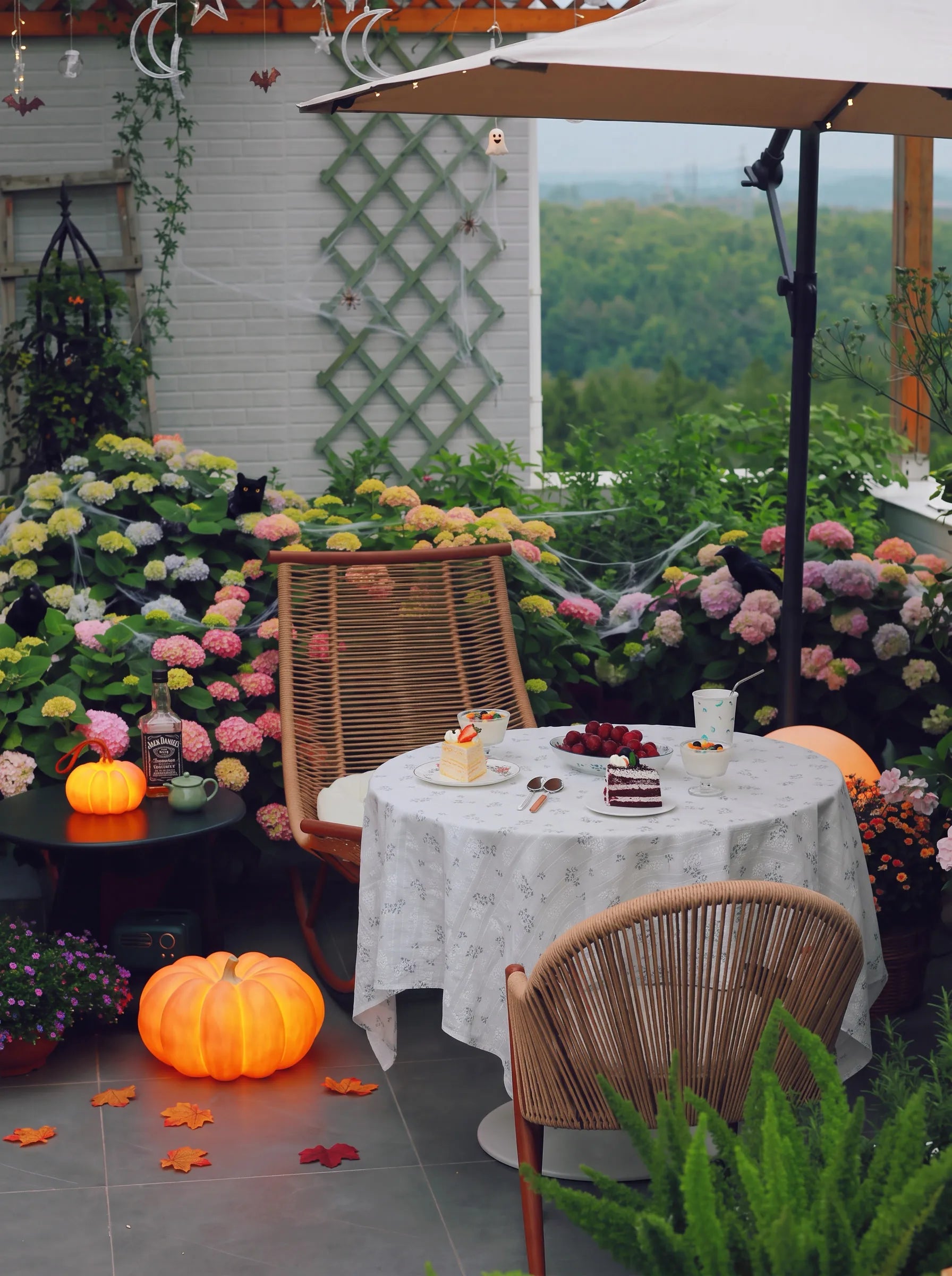 Pumpkin Landscape Solar Light Decorative Rechargeable Lamp