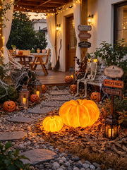 Pumpkin Landscape Solar Light Decorative Rechargeable Lamp