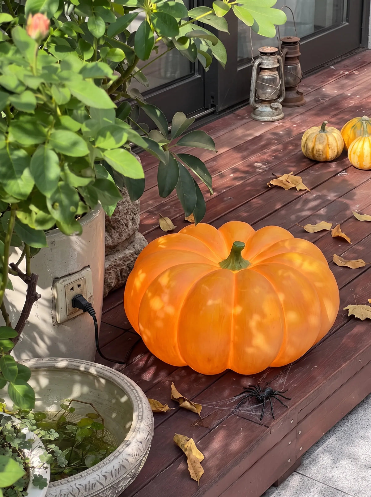 Pumpkin Landscape Solar Light Decorative Rechargeable Lamp