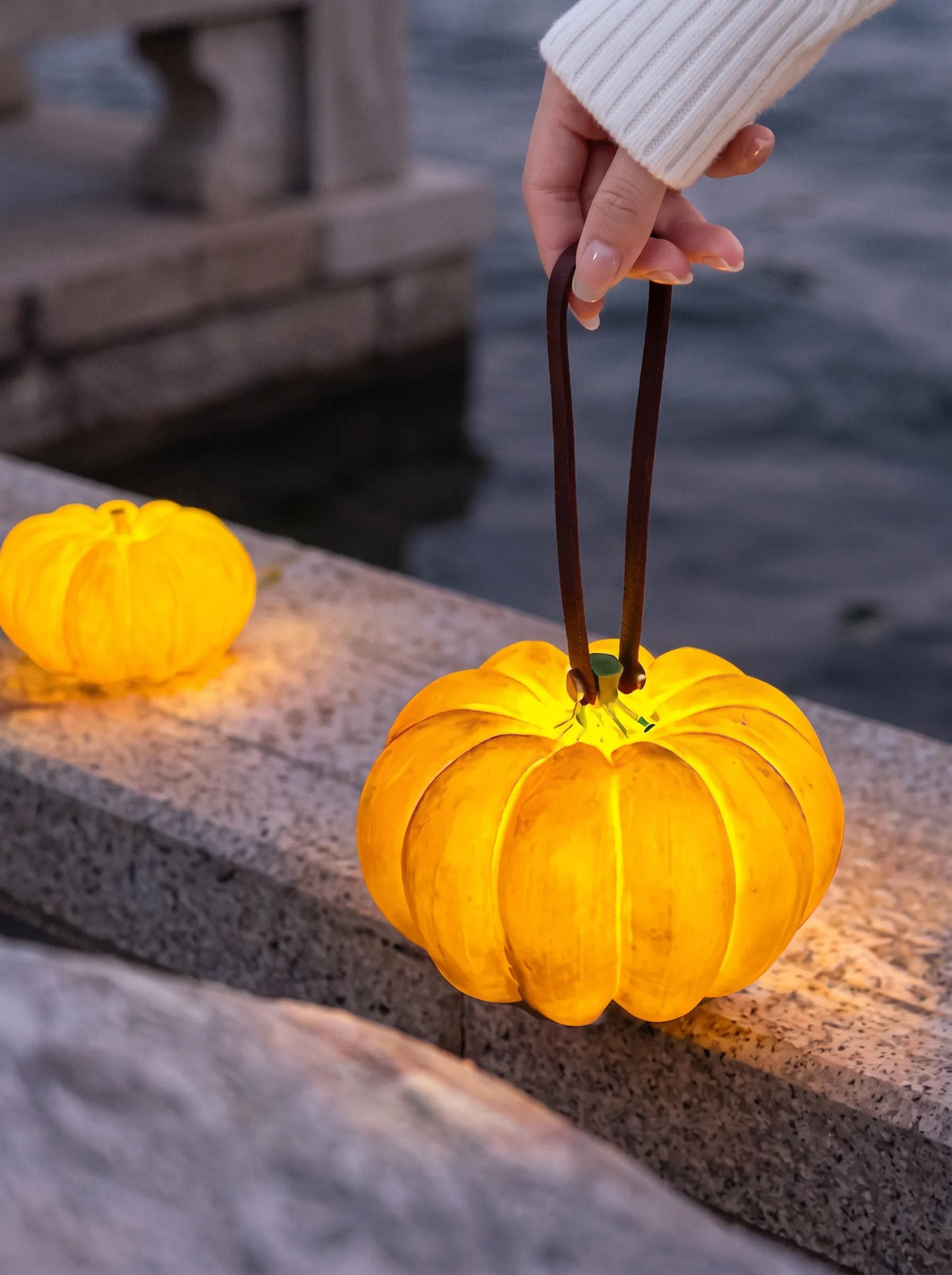 Pumpkin Landscape Solar Light Decorative Rechargeable Lamp