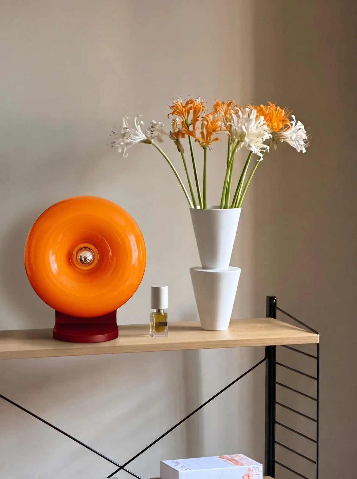 Retro Orange Donut Lamp Duo (Wall & Table Versions)