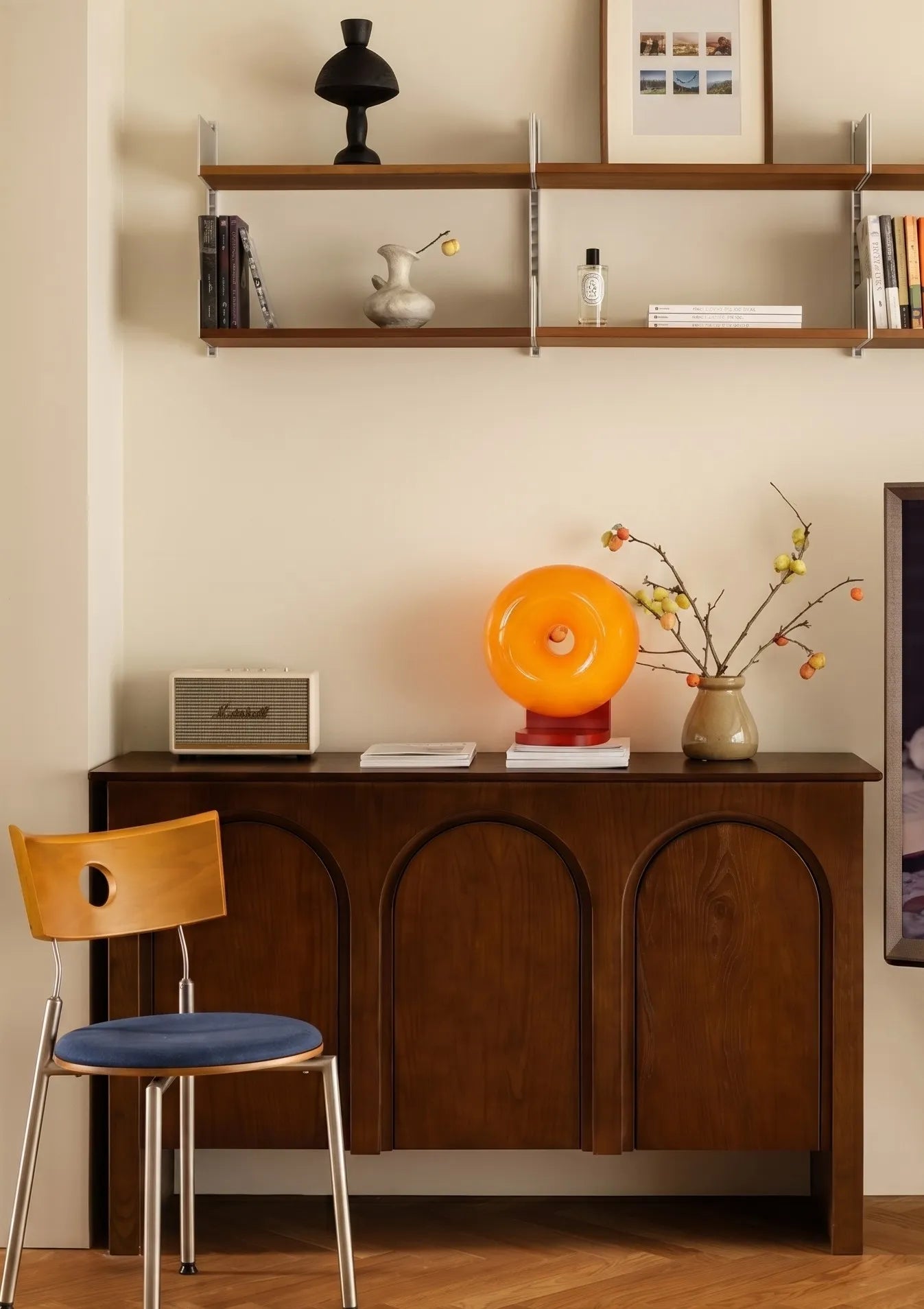 Retro Orange Donut Lamp Duo (Wall & Table Versions)