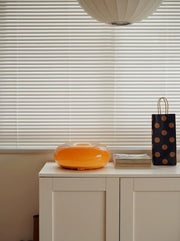 Retro Orange Donut Lamp Duo (Wall & Table Versions)