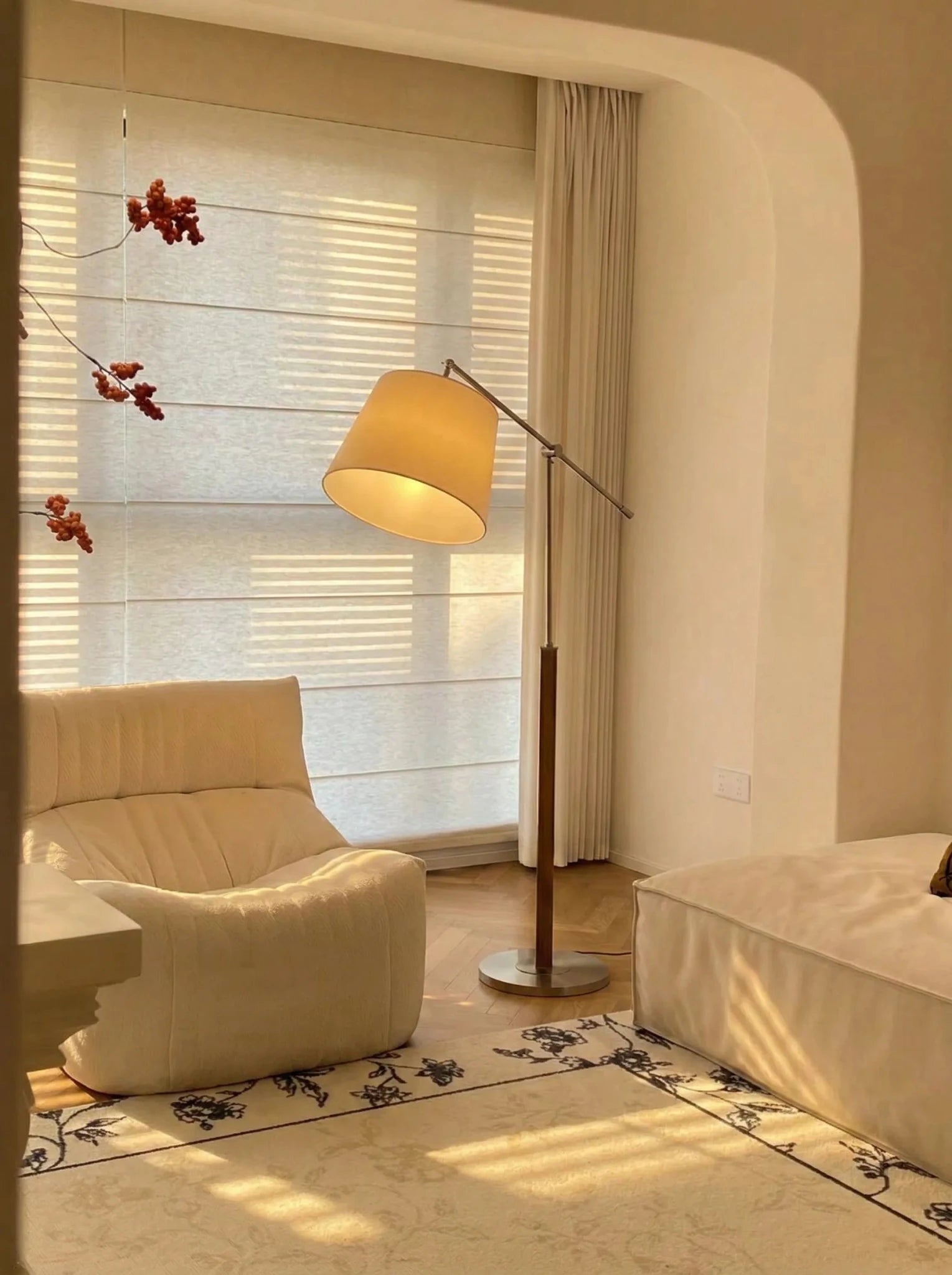 Beamline Swing Arm Floor & Table Lamp - Homezee