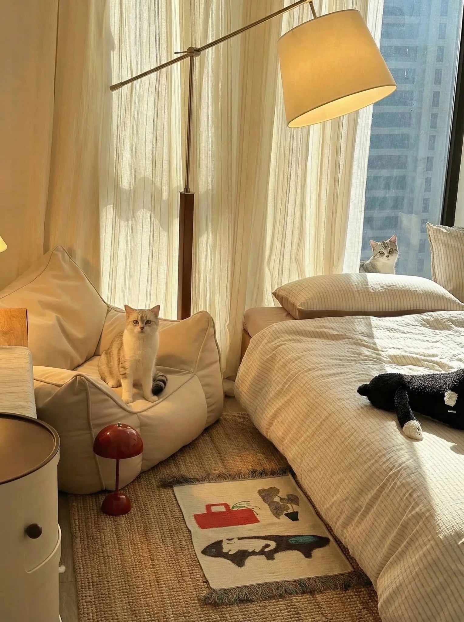 Beamline Swing Arm Floor & Table Lamp - Homezee