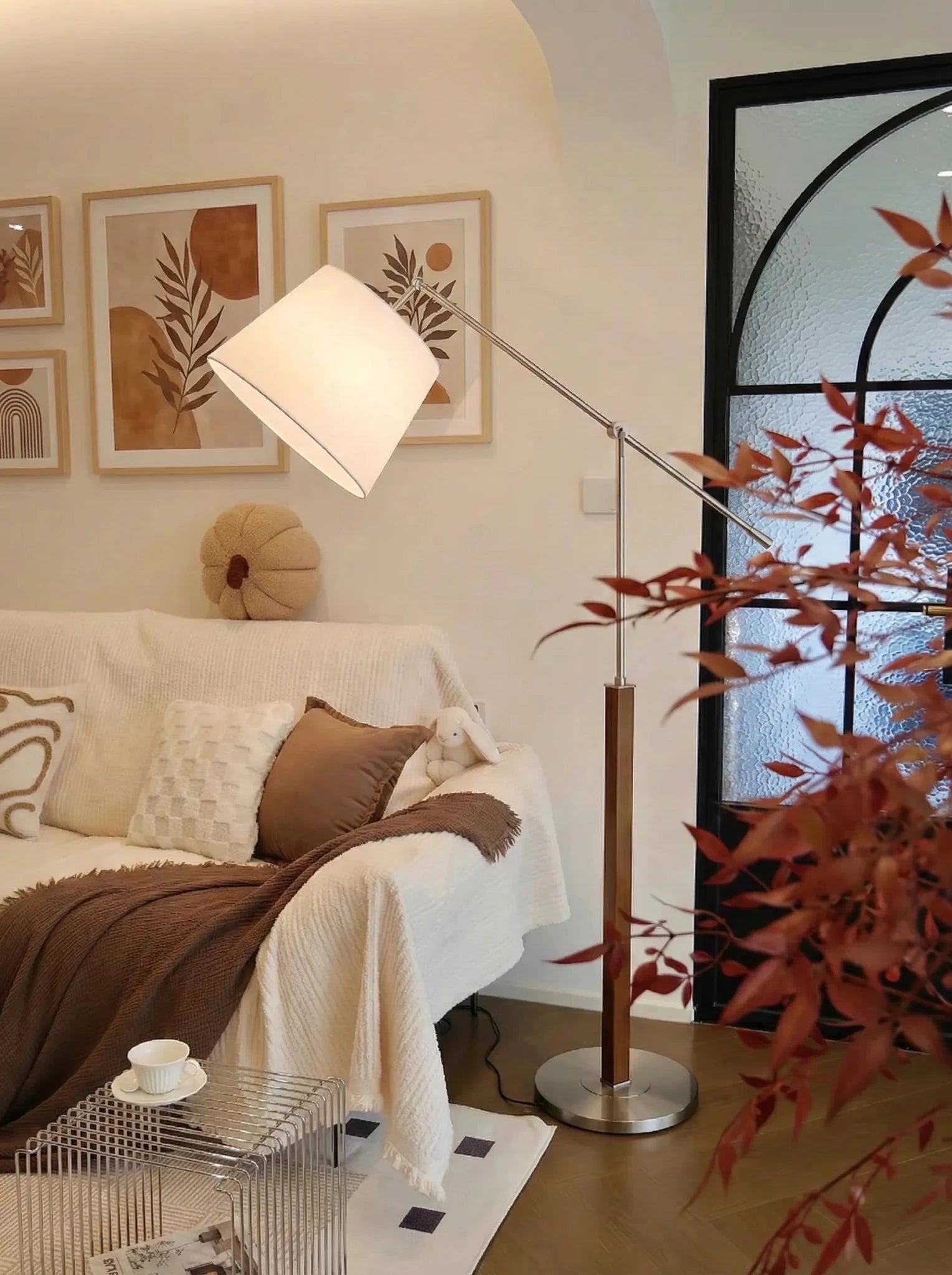 Beamline Swing Arm Floor & Table Lamp - Homezee