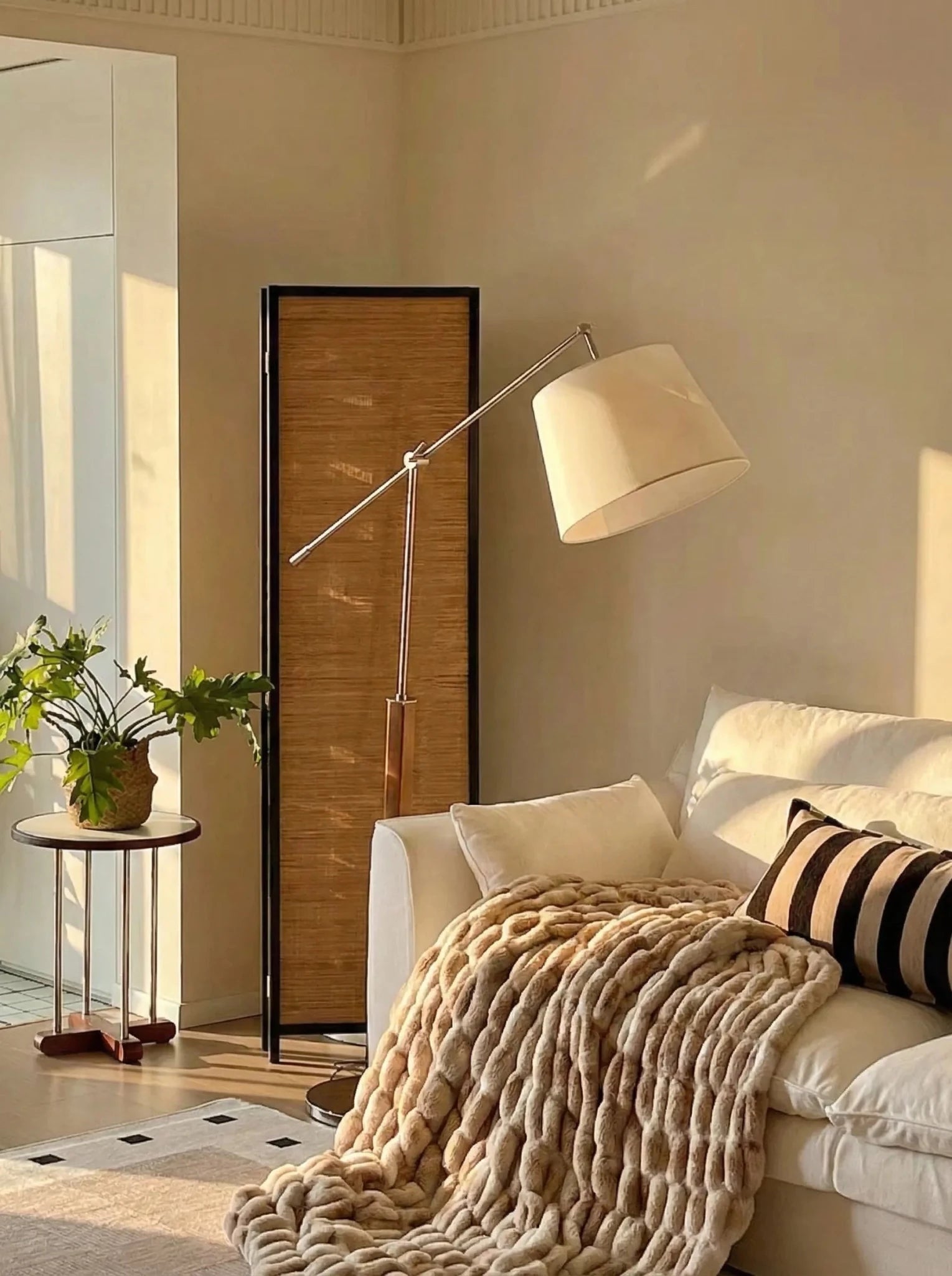 Beamline Swing Arm Floor & Table Lamp - Homezee