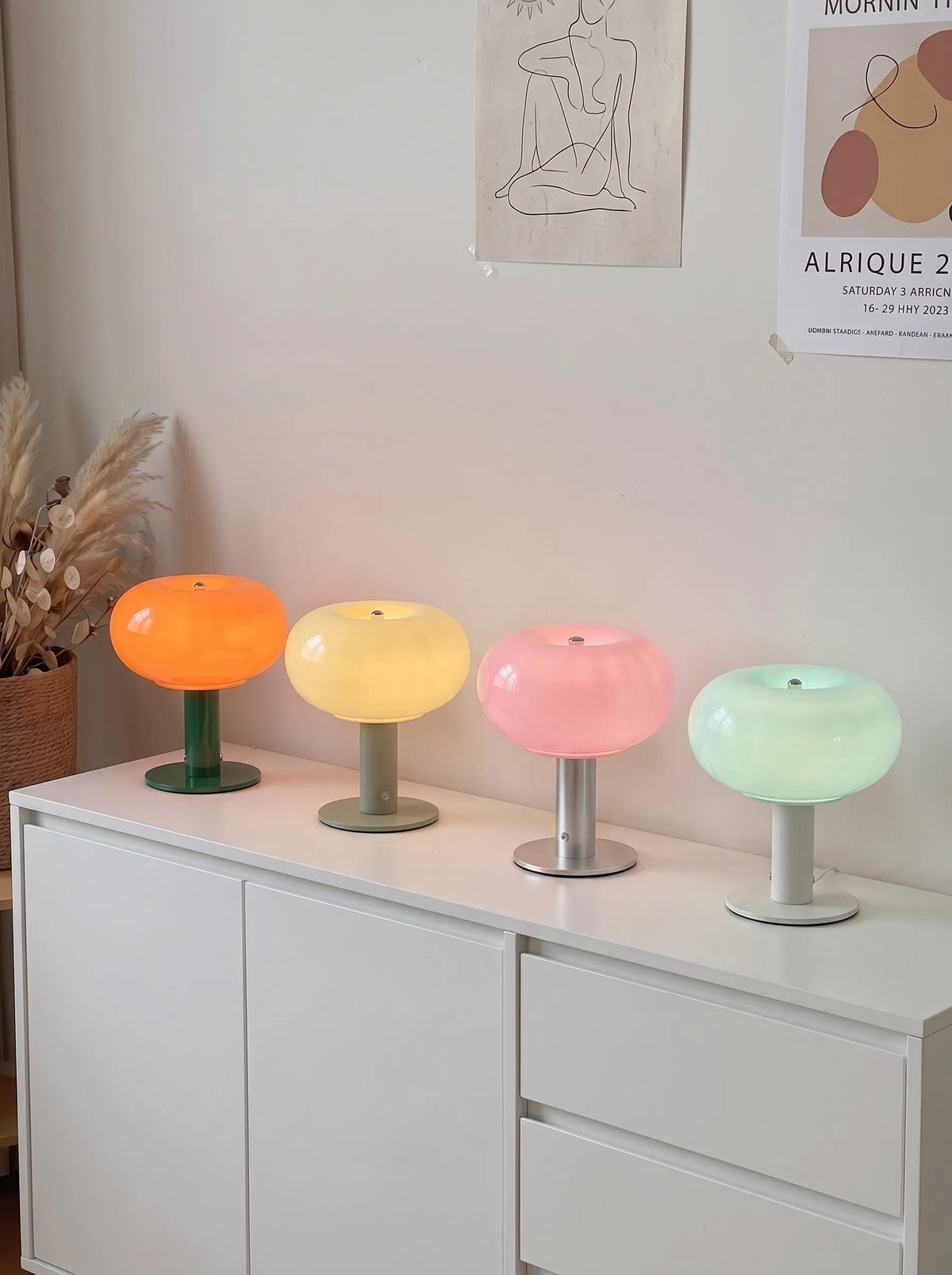 Sophia Halo Colorful Glass Rechargeable Portable Lamp