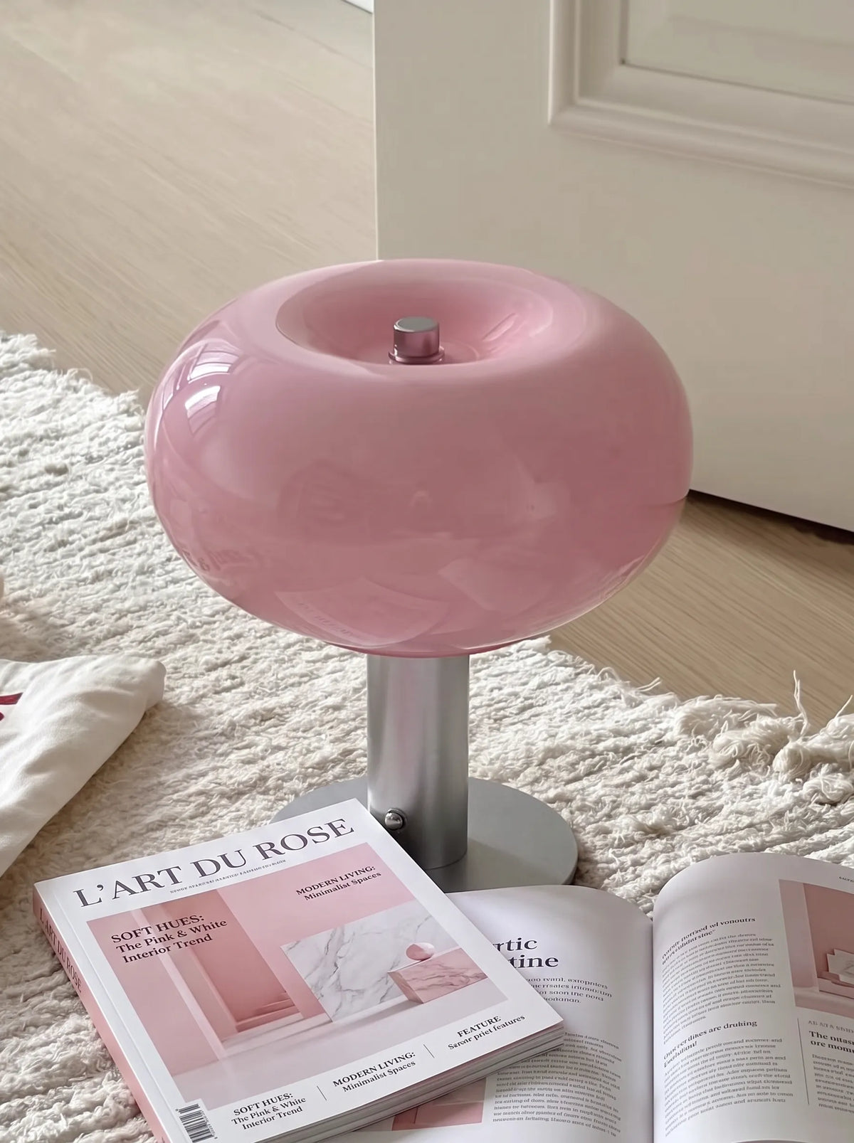 Sophia Halo Colorful Glass Rechargeable Portable Lamp