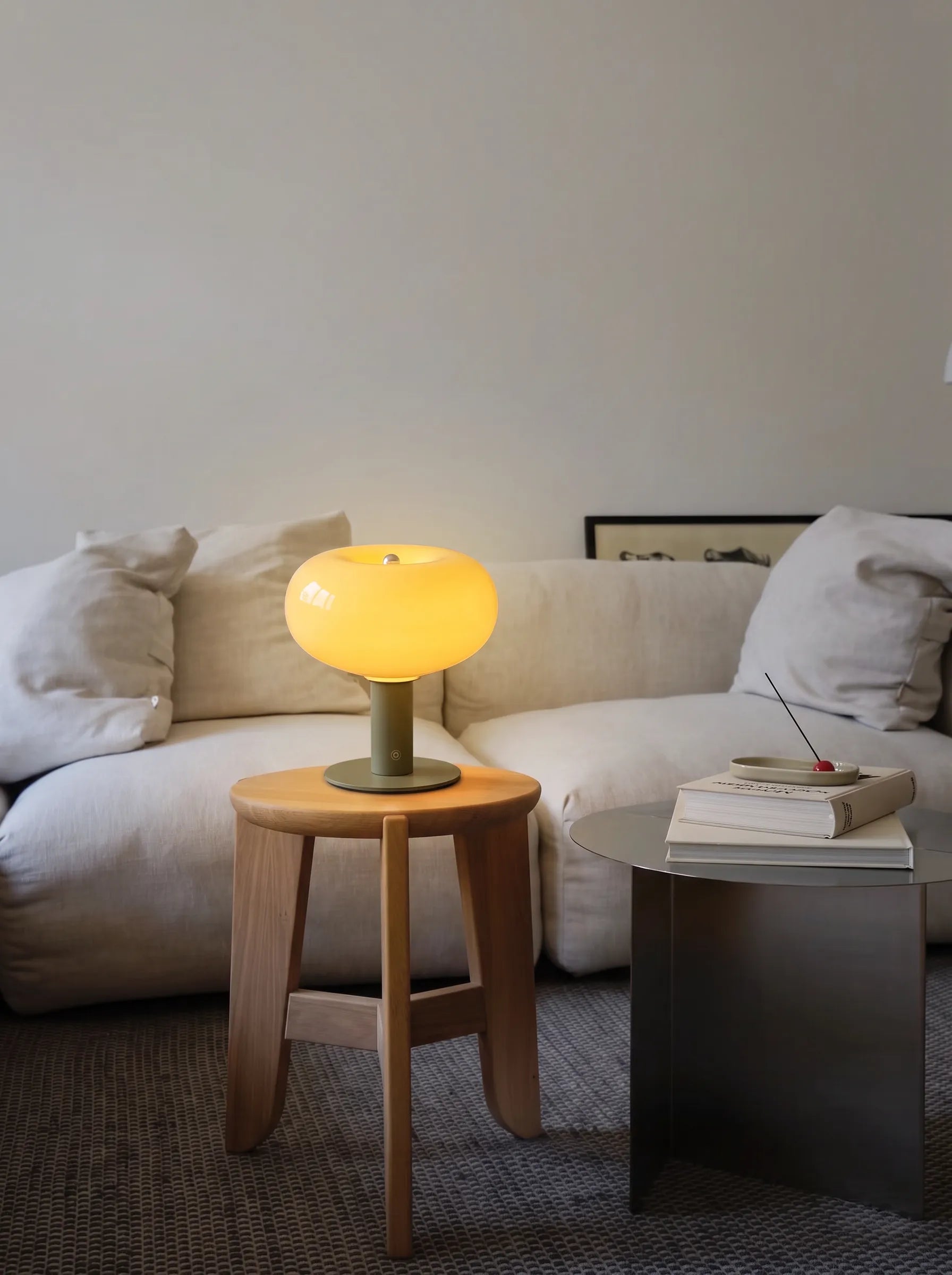 Sophia Halo Colorful Glass Rechargeable Portable Lamp