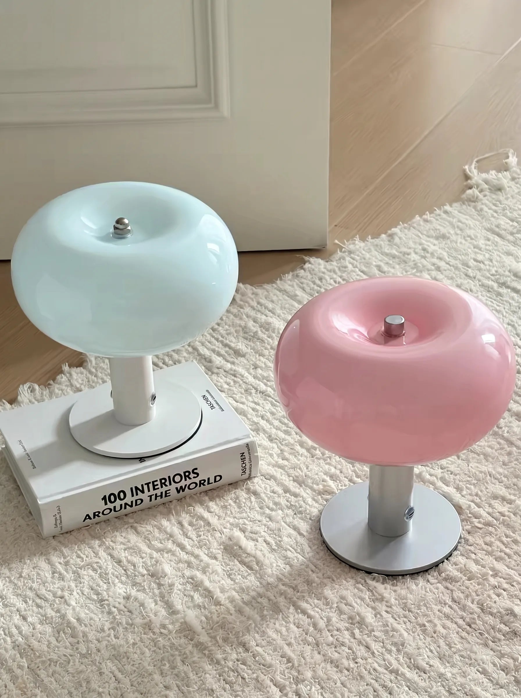 Sophia Halo Colorful Glass Rechargeable Portable Lamp