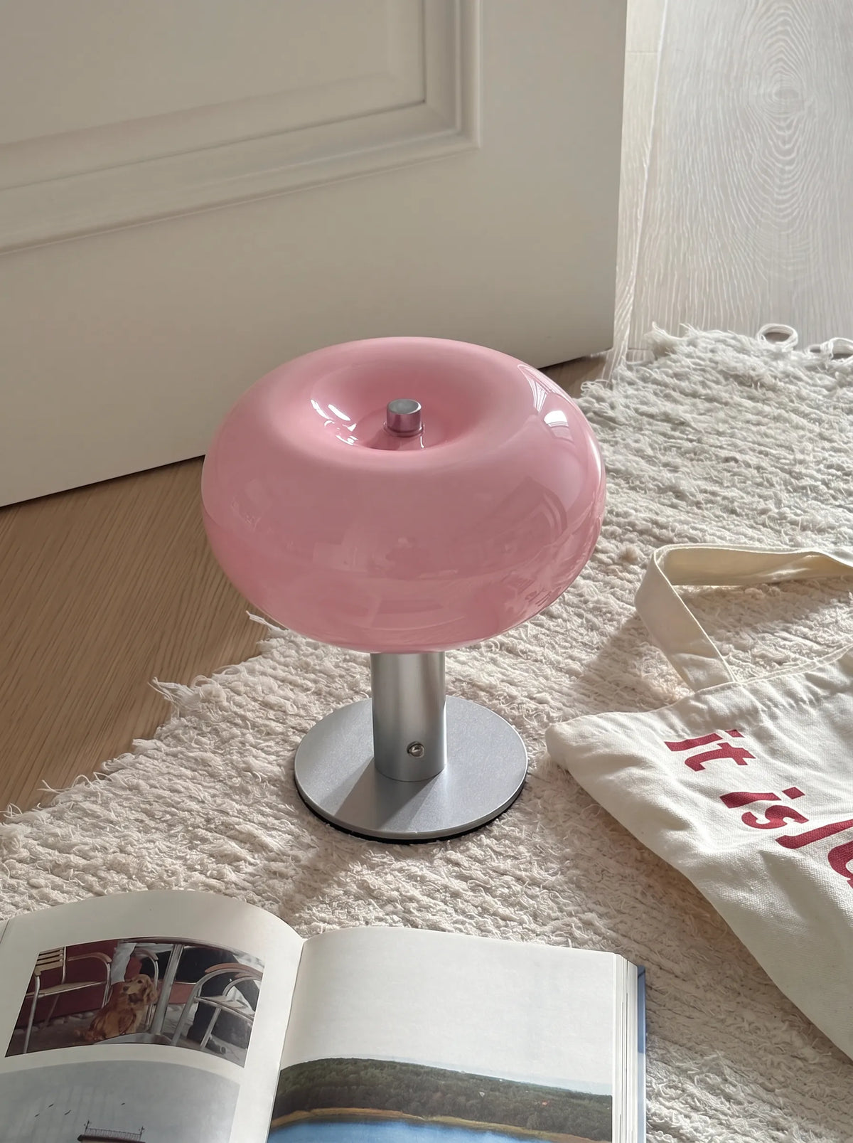 Sophia Halo Colorful Glass Rechargeable Portable Lamp