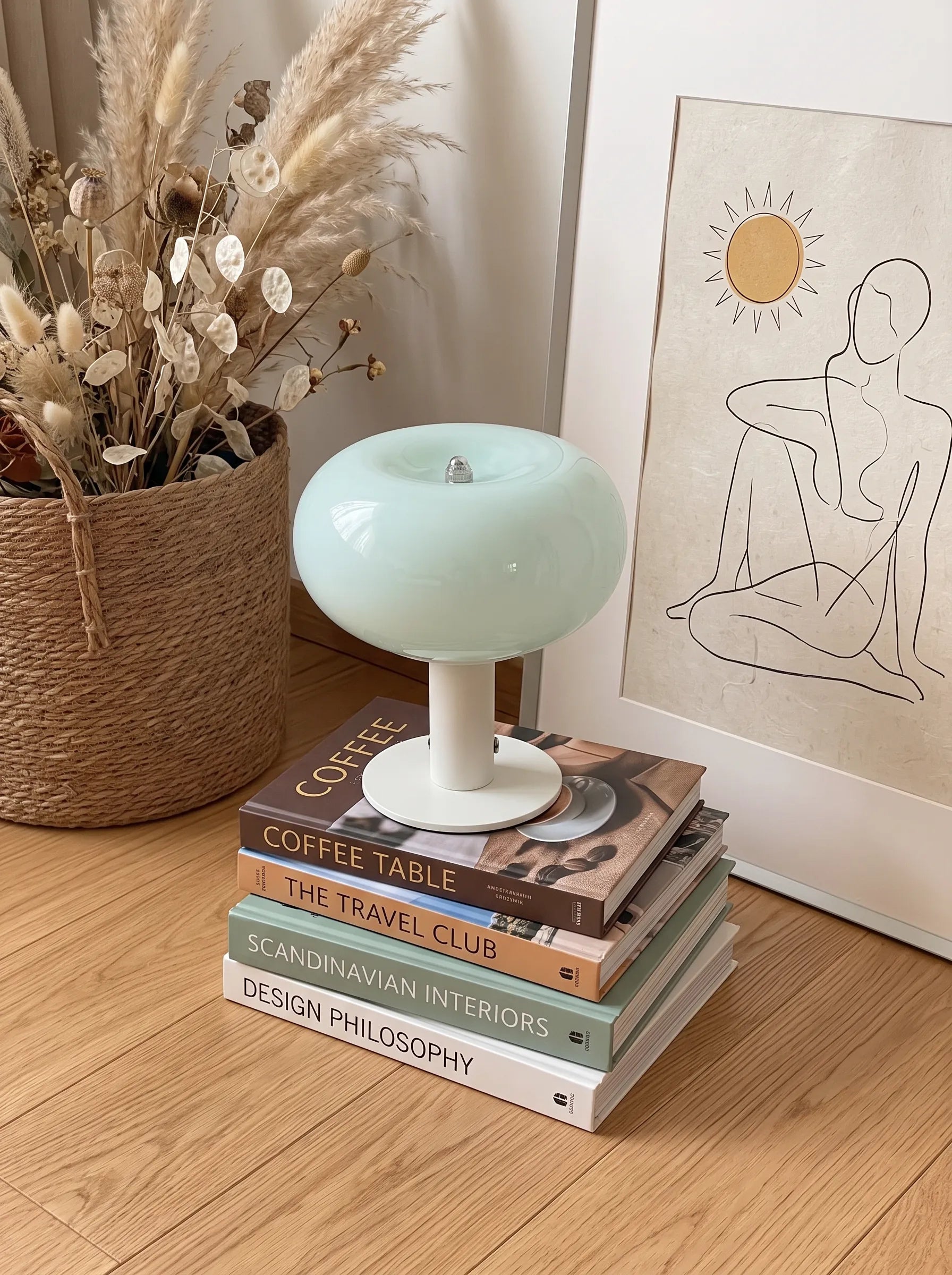 Sophia Halo Colorful Glass Rechargeable Portable Lamp